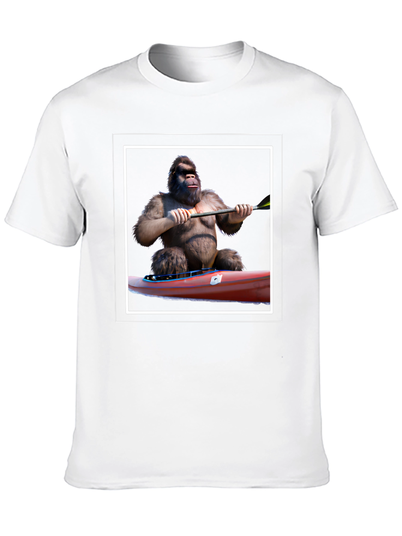 Black Gorilla Kayaking Graphic Tee - Black T-Shirt view 10