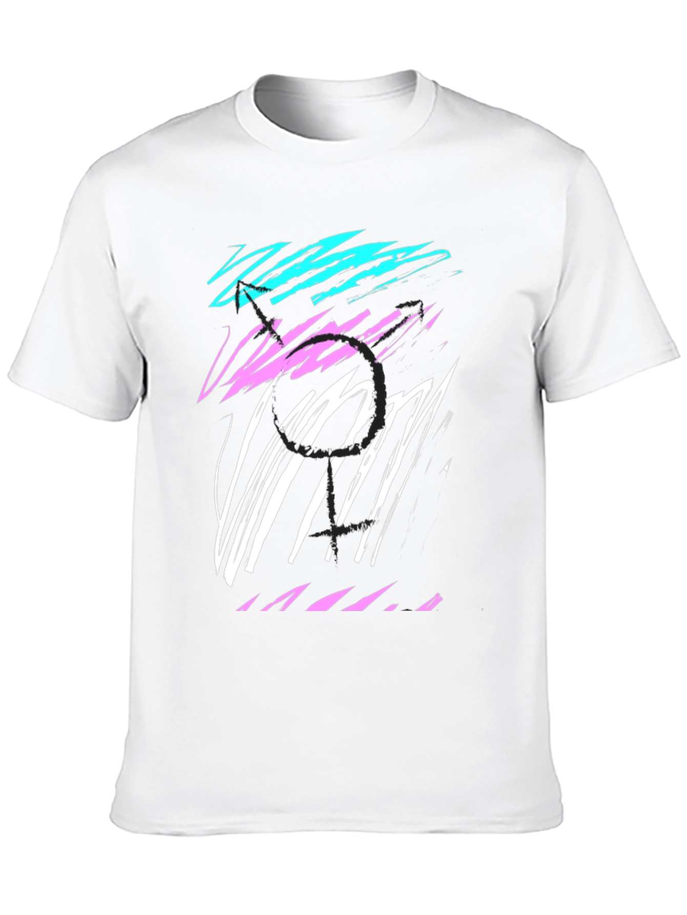 Black Abstract Graphic Tee - Stylish Casual Wear view 10