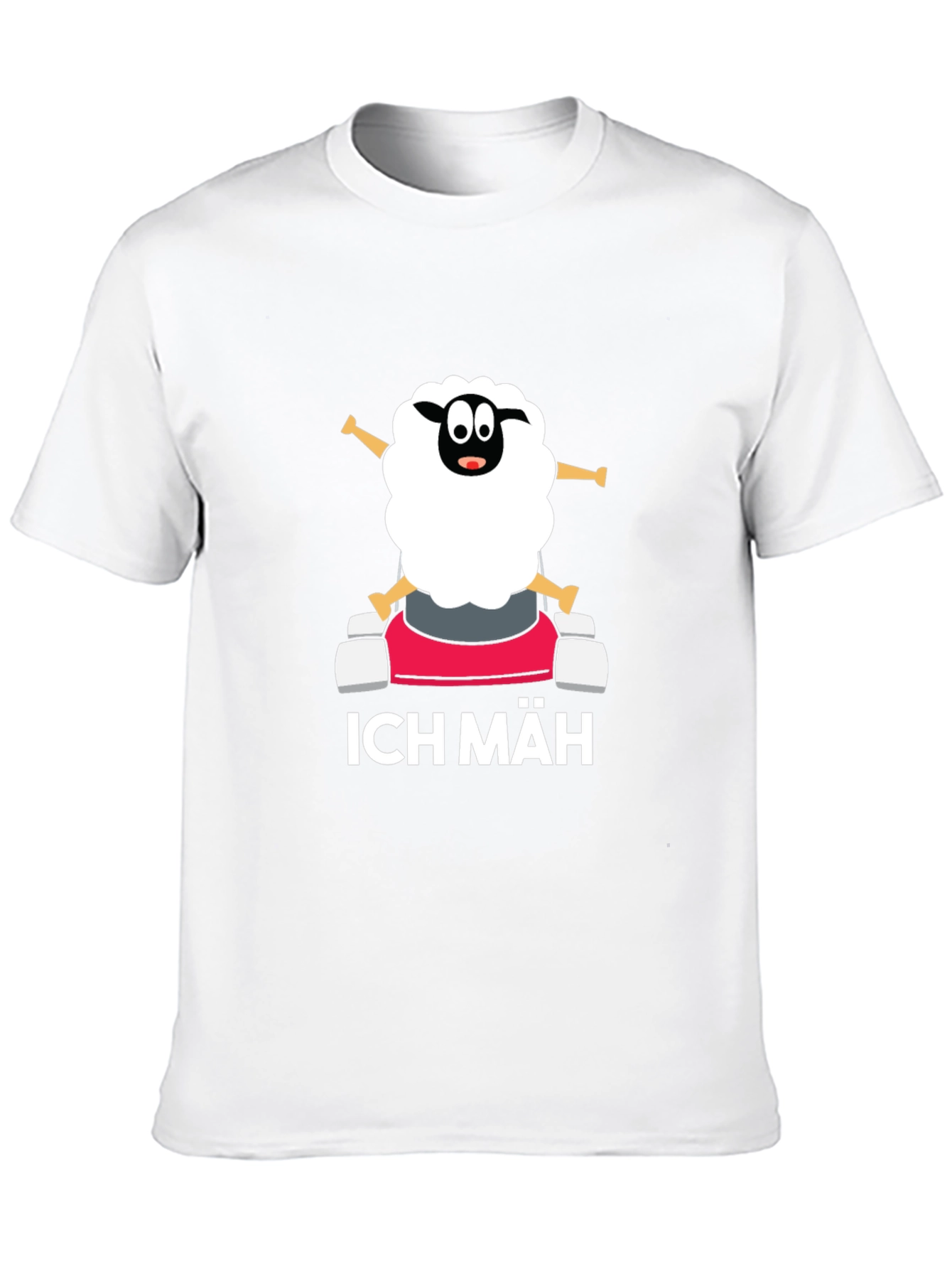 Black Ich Mäh Sheep T-Shirt - Funny Lawn Mowing Tee view 10