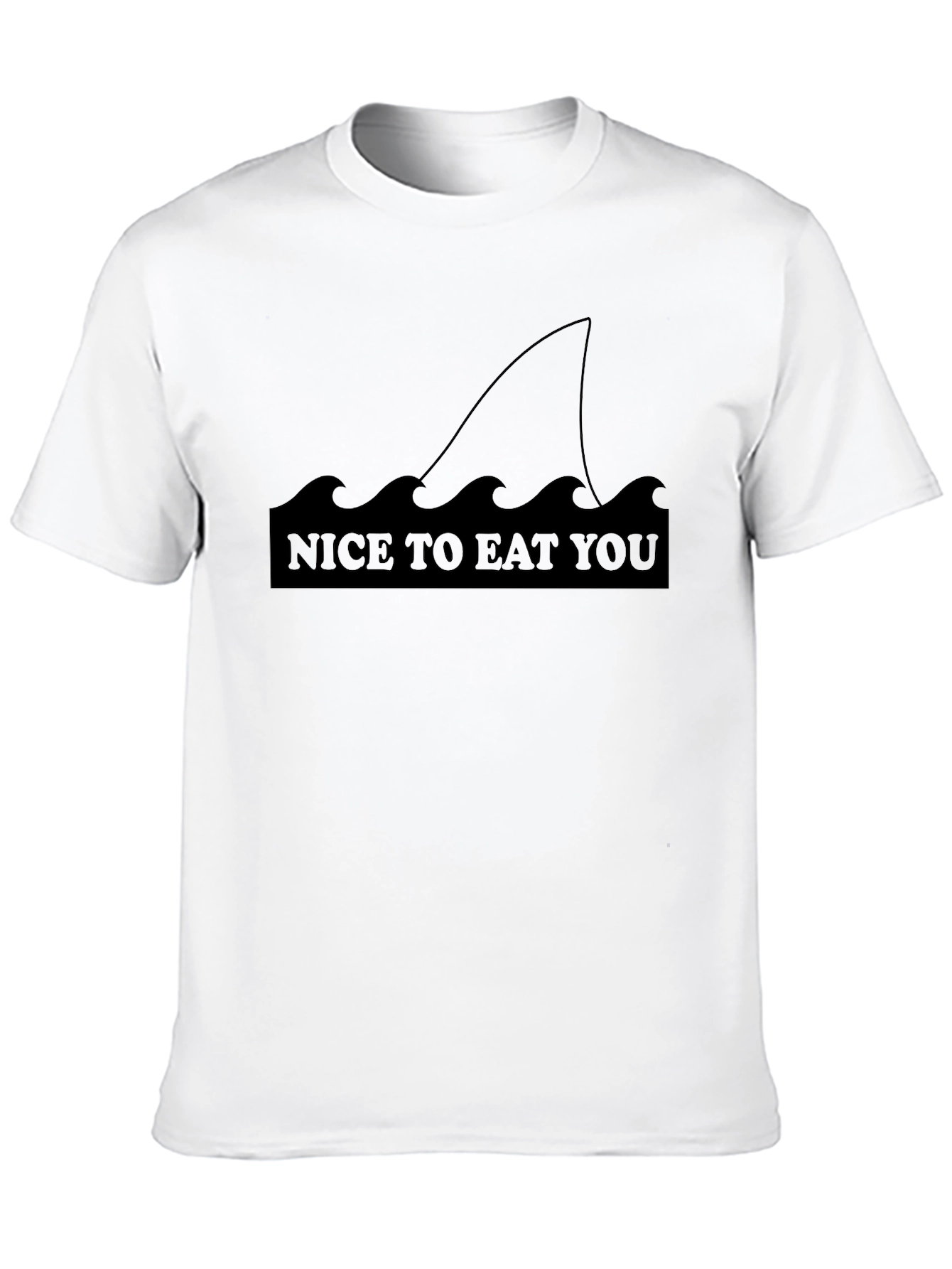 Black Nice To Eat You Shark T-Shirt view 10