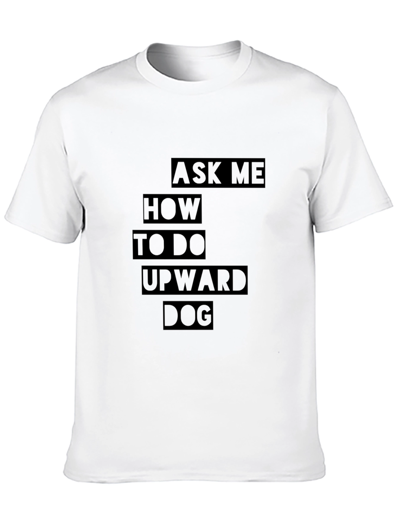 Black Yoga Pose T-Shirt - Ask Me About Upward Dog view 10