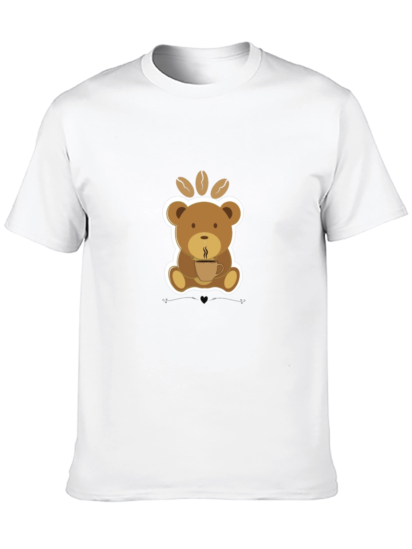 Black Coffee Bear Graphic Tee - Cute Cartoon T-Shirt view 10