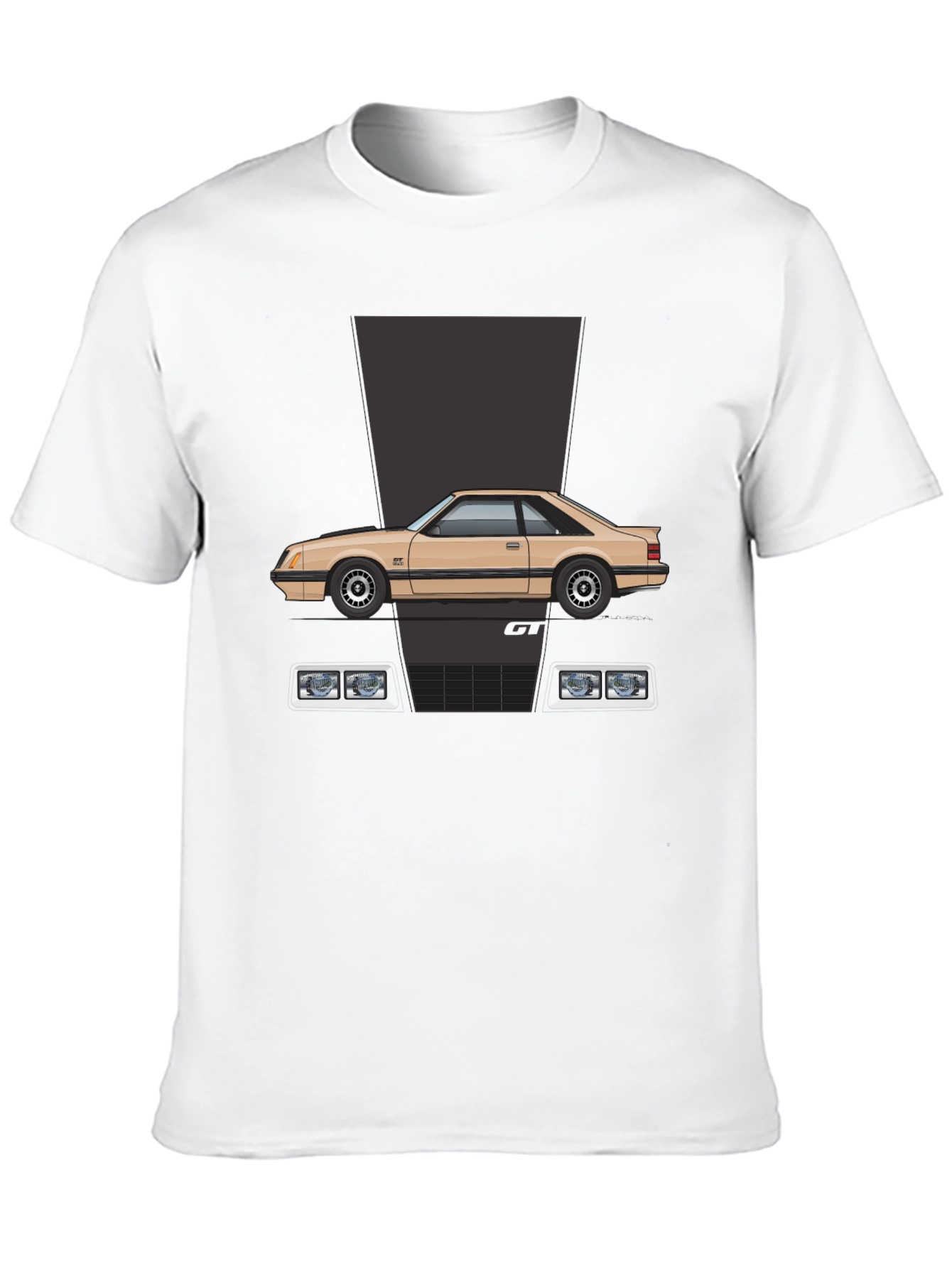 Black Retro 80s Car Graphic Tee - Classic Cool view 10