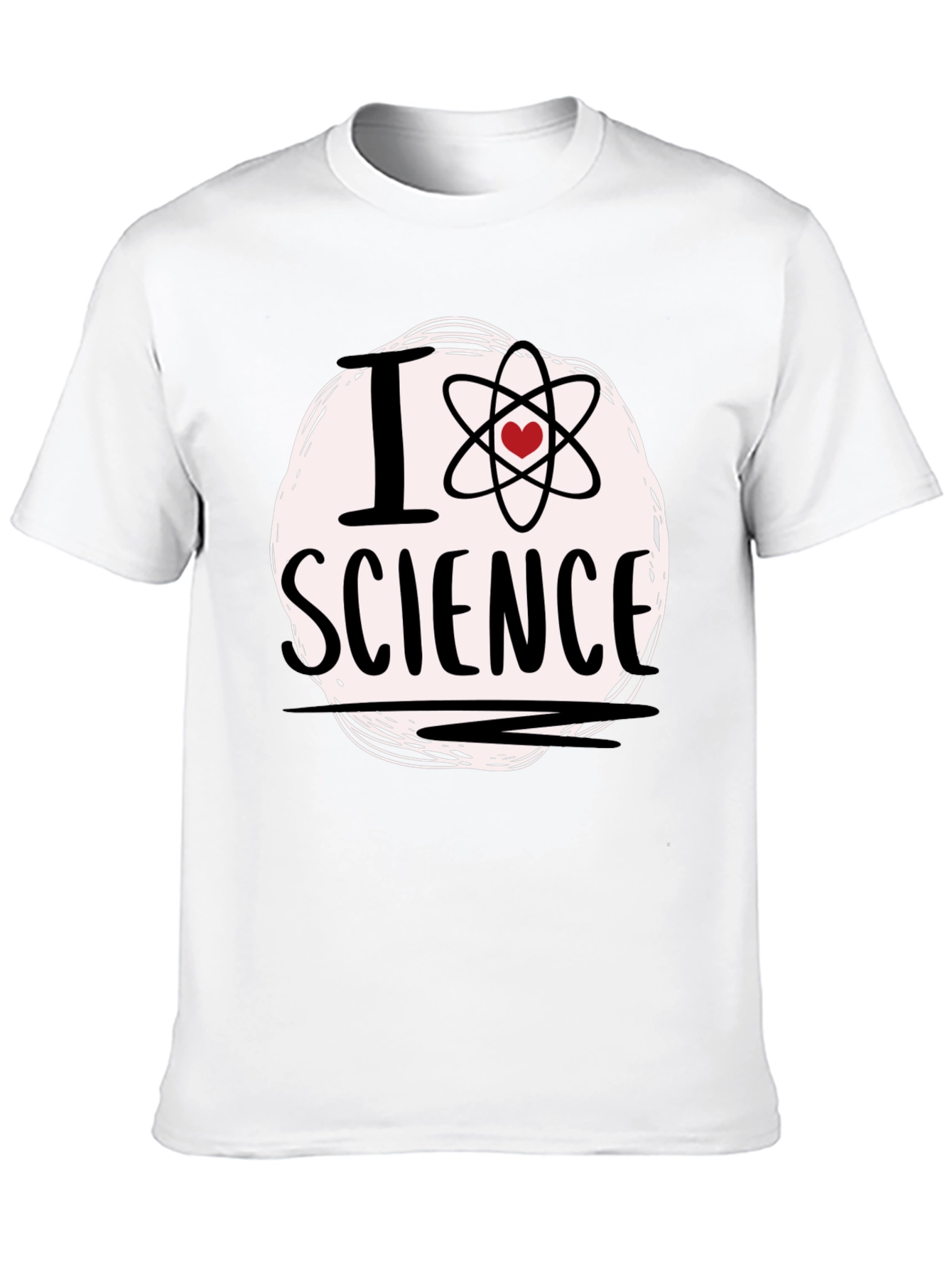 Black I Love Science T-Shirt - Atom Heart Design view 10