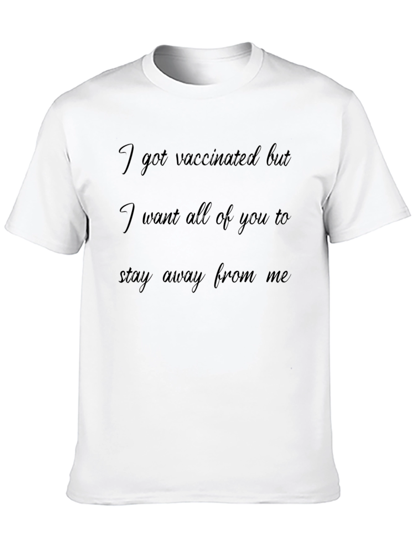 Black Vaccinated But Stay Away Tee view 10