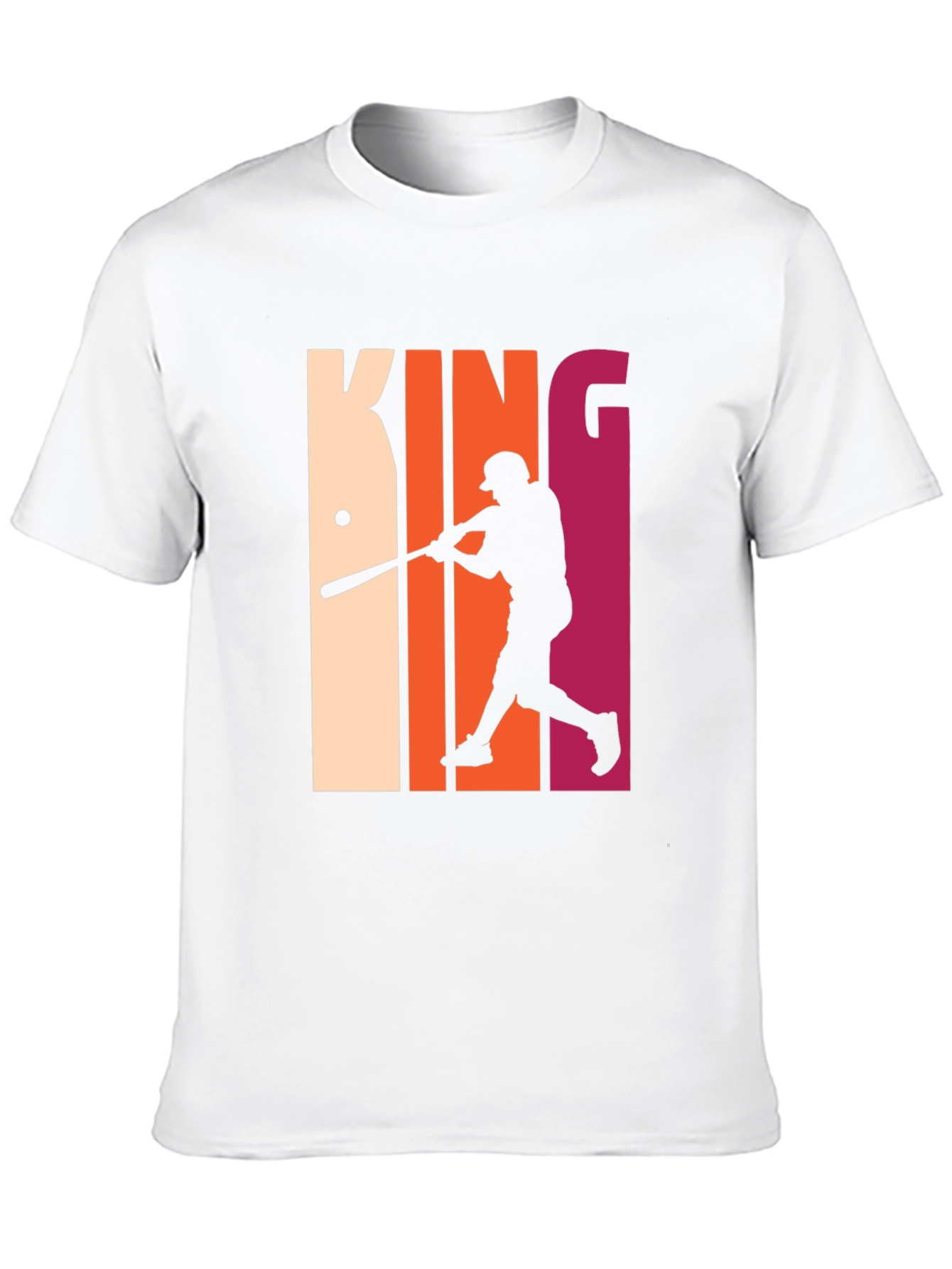 Black King Baseball Player Graphic T-Shirt view 10