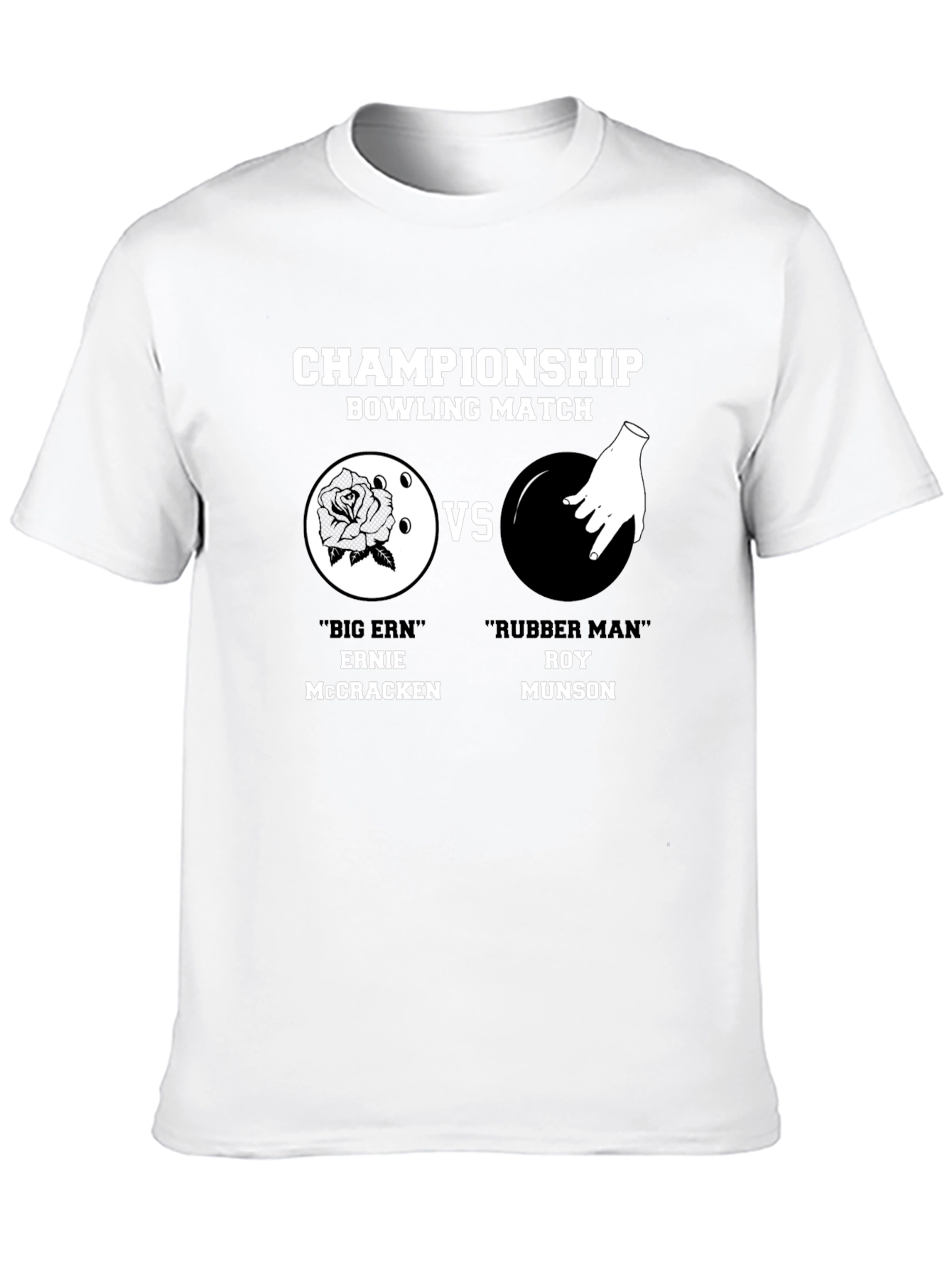 Black Championship Bowling Match T-Shirt view 10