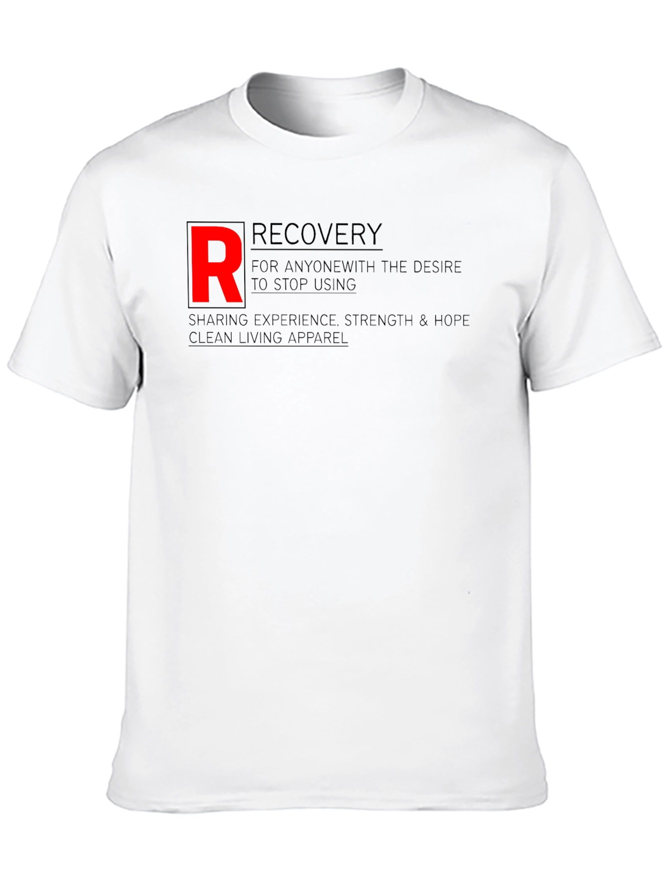 Black Recovery Black T-Shirt - Clean Living Apparel view 10