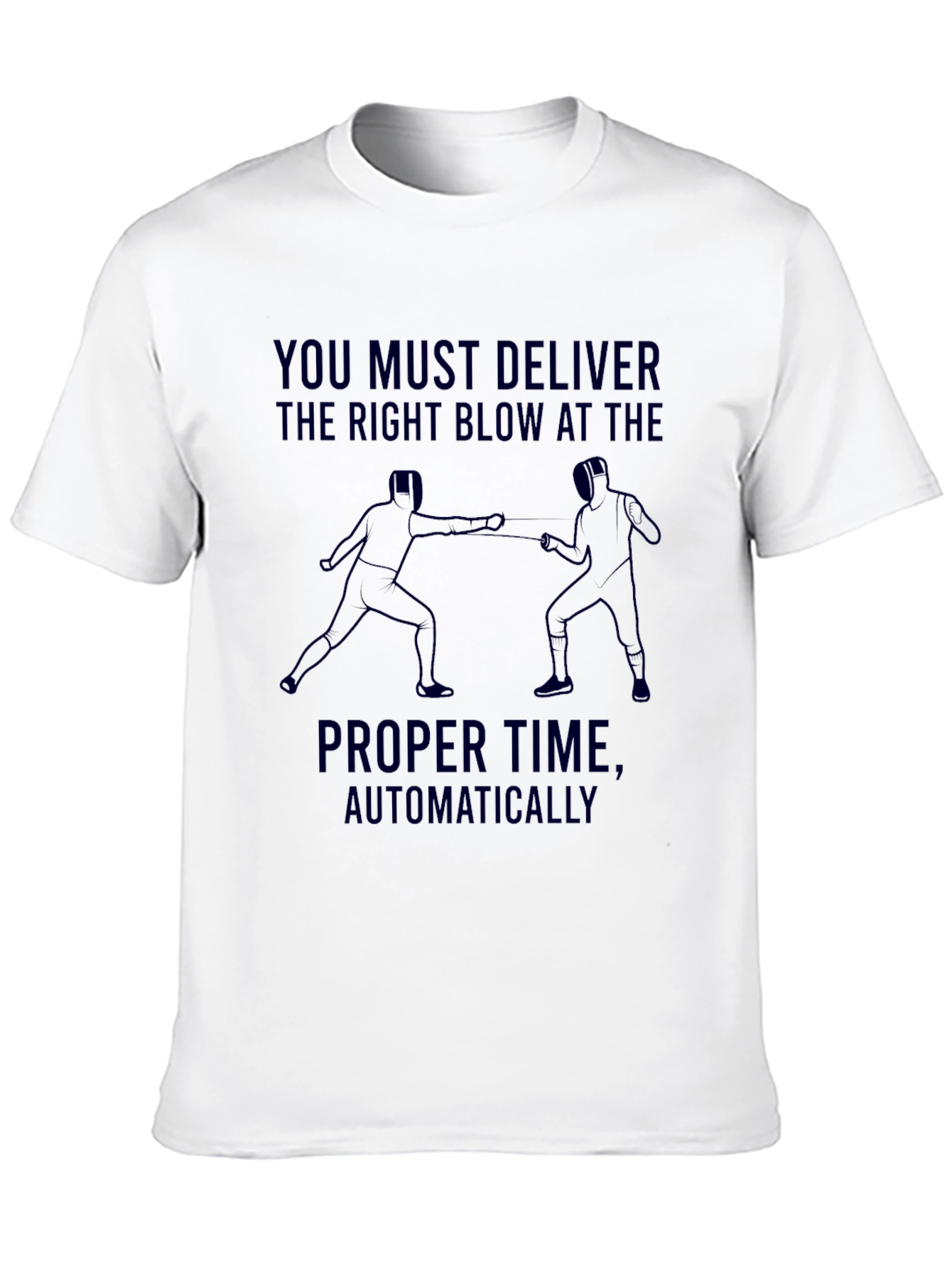Black Fencing T-Shirt - Deliver the Right Blow view 10