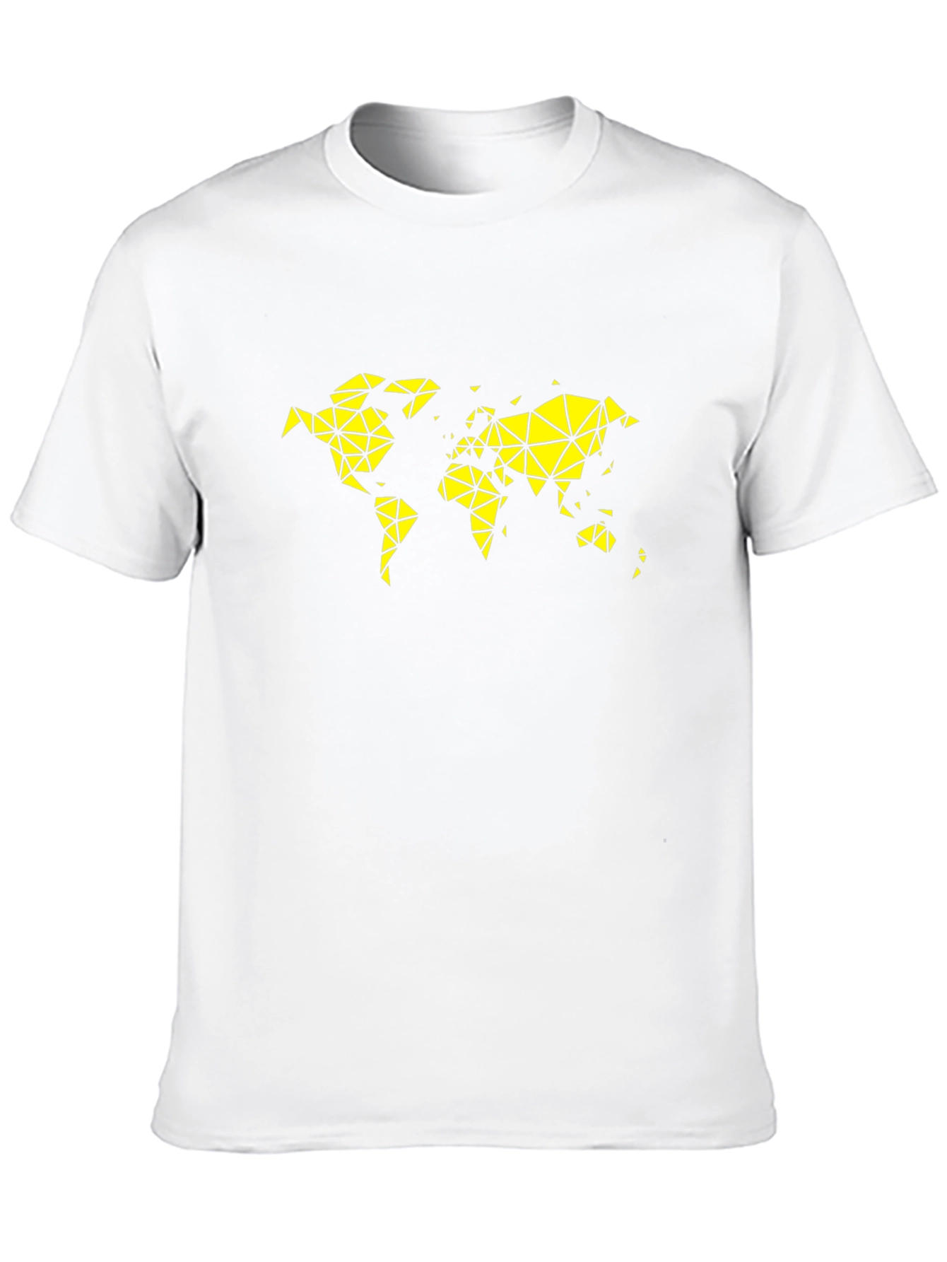 Black Geometric World Map Graphic Tee - Black view 10