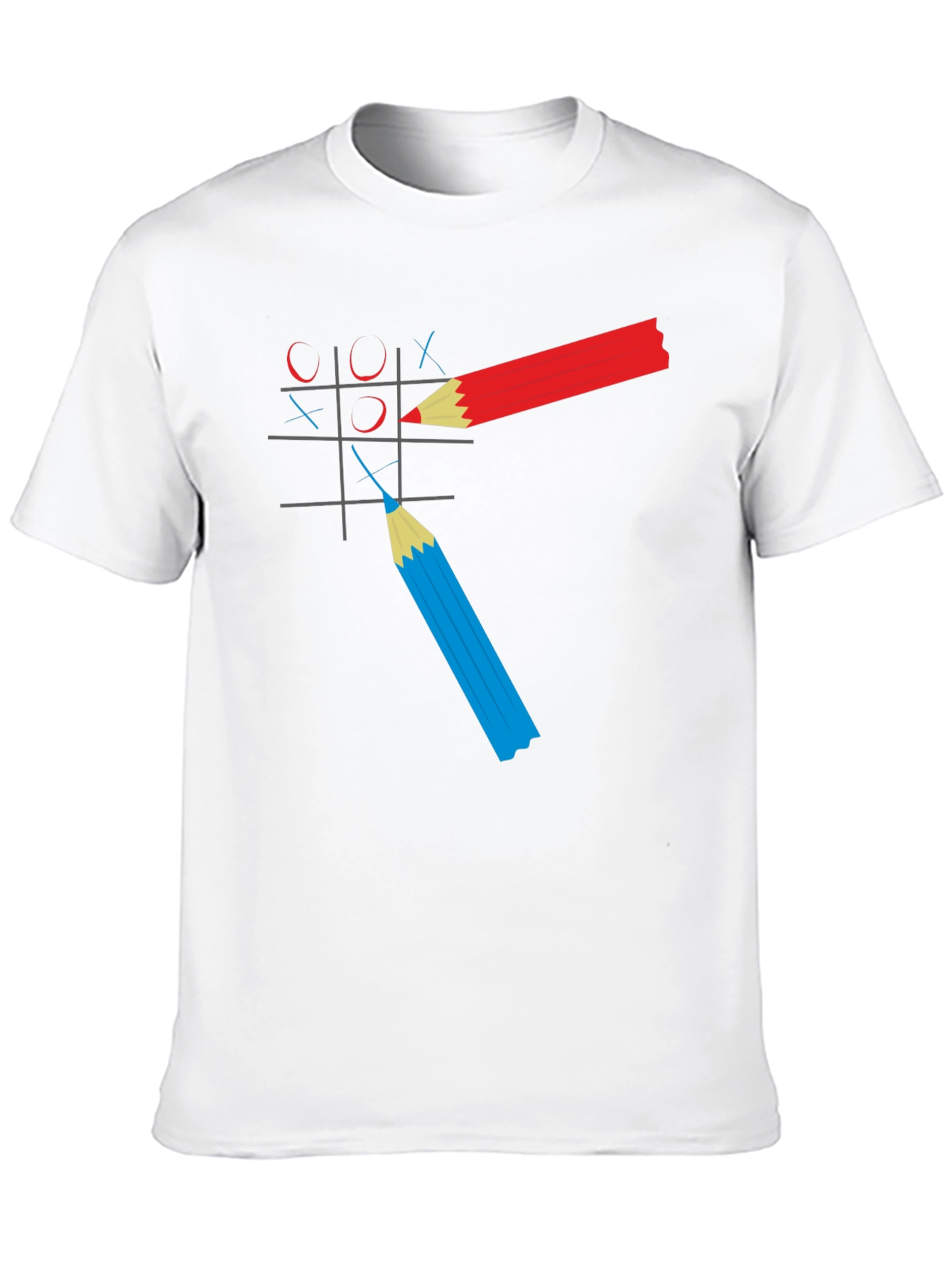 Black Tic-Tac-Toe Graphic Tee - Pencil Game T-Shirt view 10