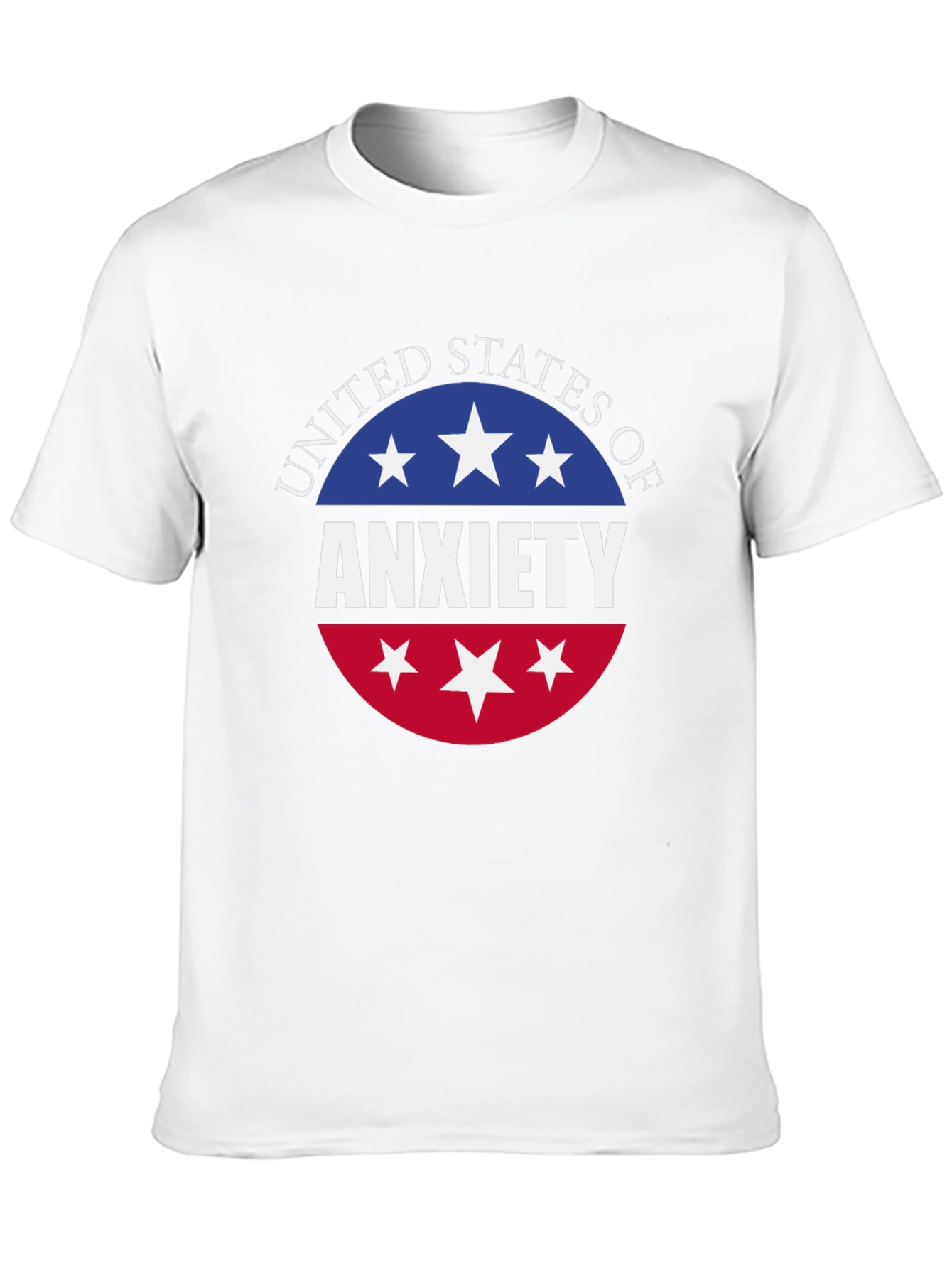 Black United States of Anxiety T-Shirt - Black view 10