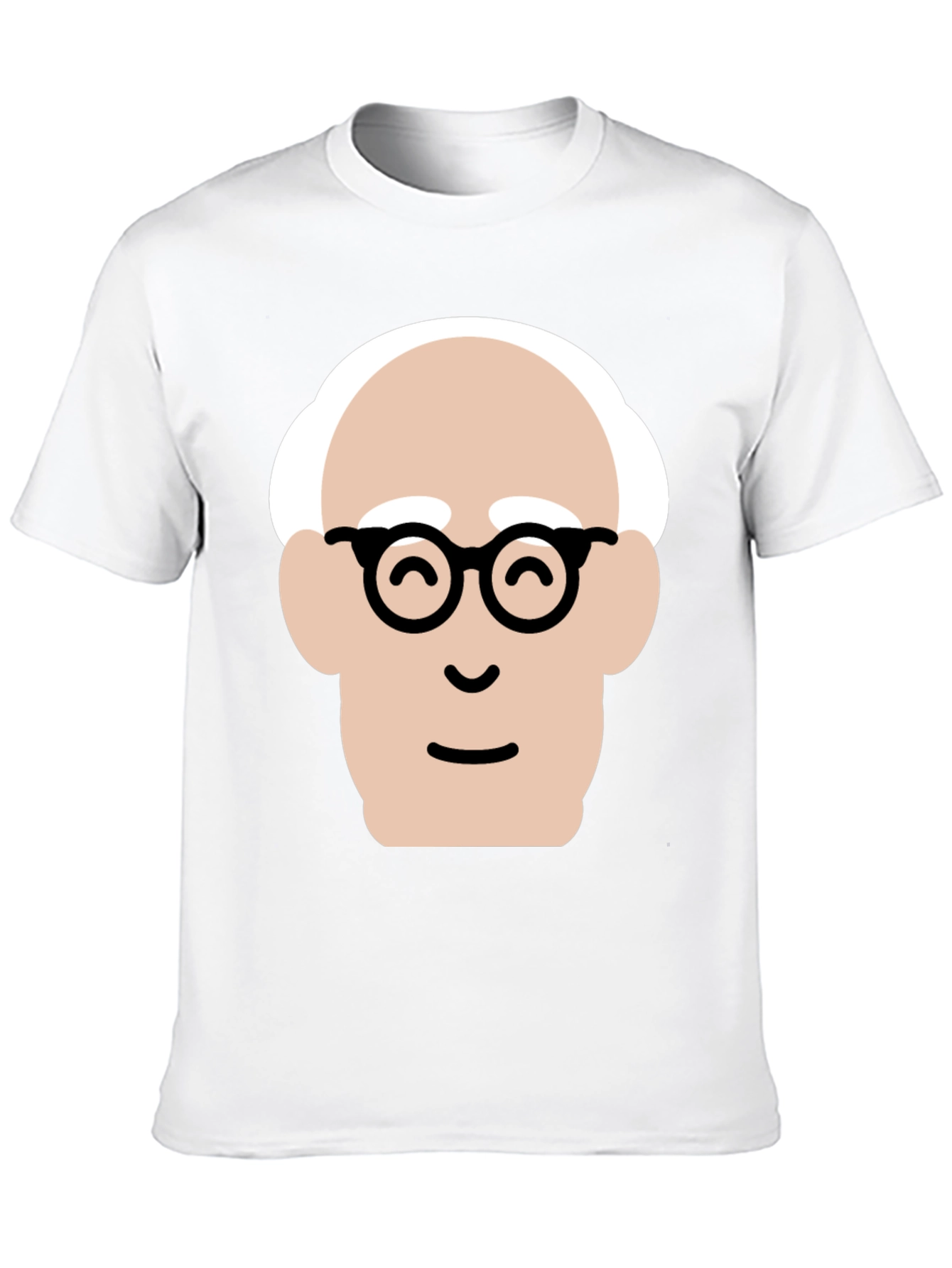 Black Funny Cartoon Face Black T-Shirt view 10