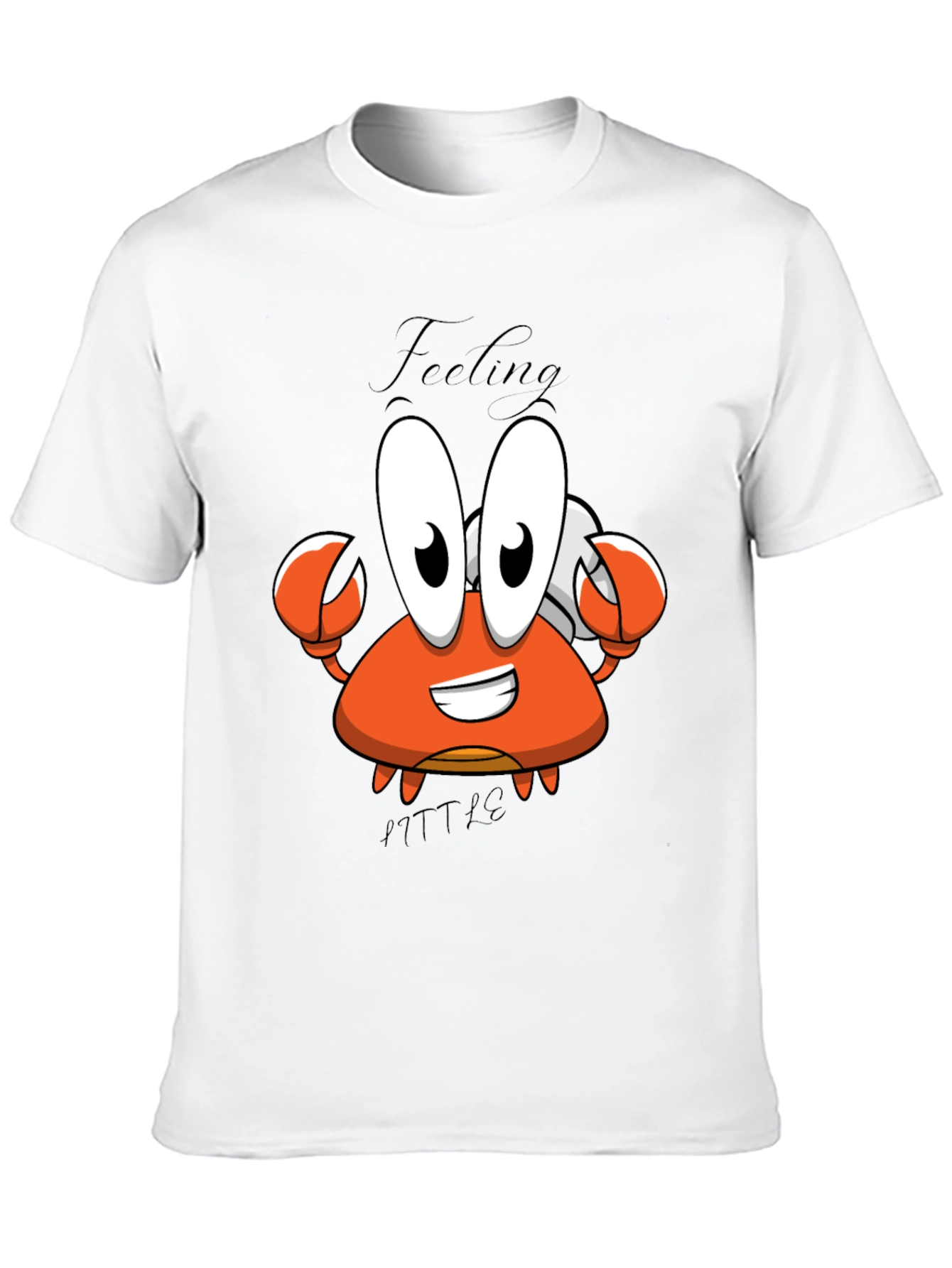 Black Feeling A Little Crabby T-Shirt - Cartoon Crab Tee view 10