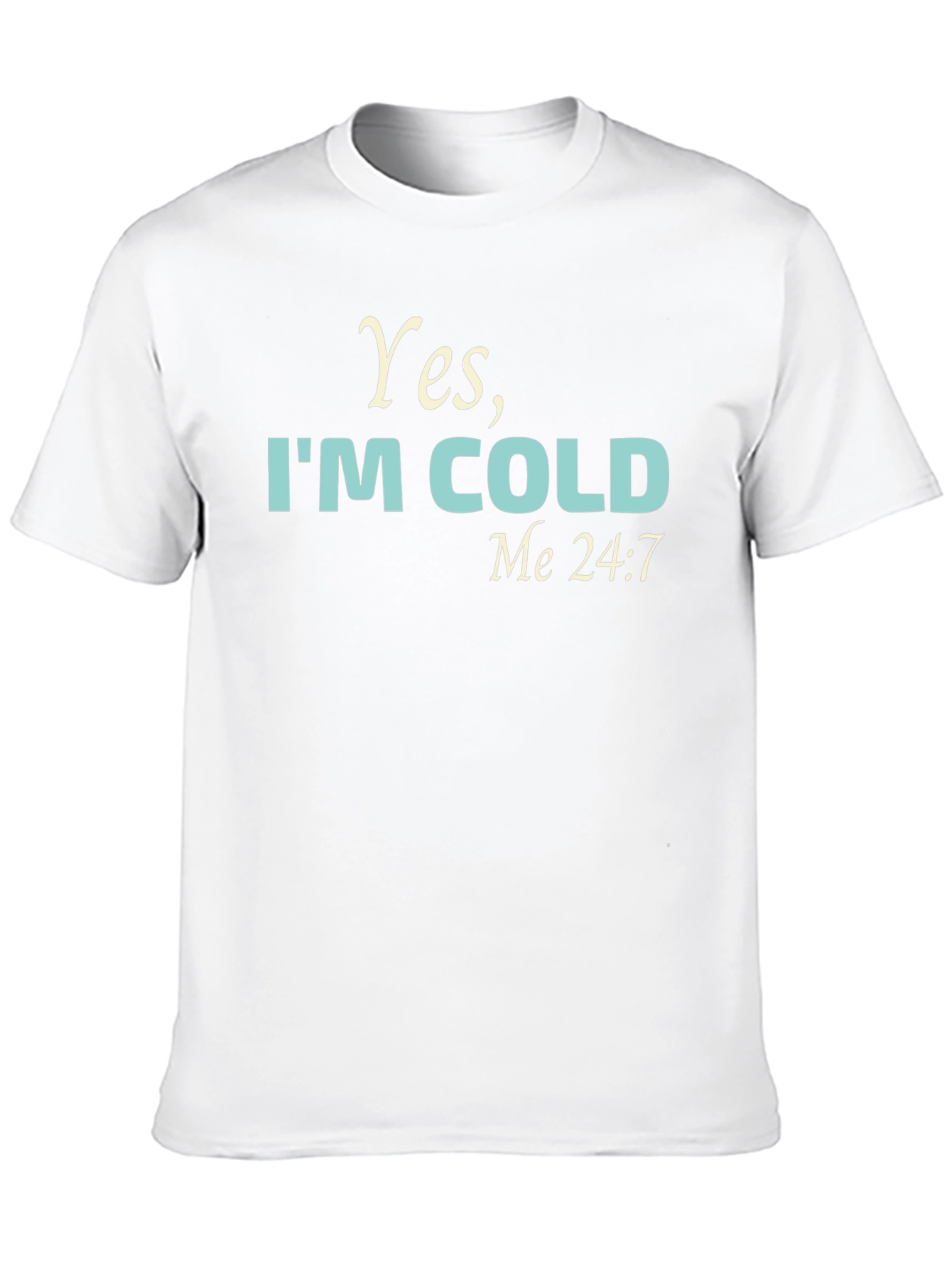 Black Funny 'Yes, I'm Cold' Graphic Tee Shirt view 10