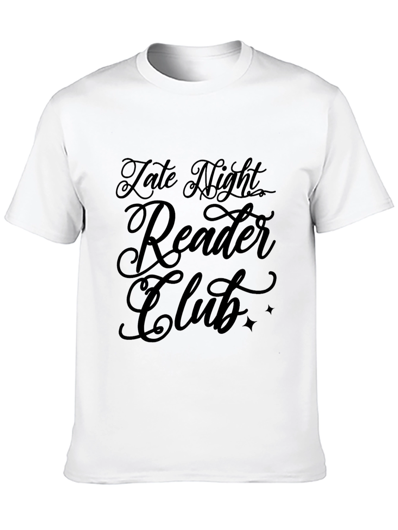 Black Late Night Reader Club Black T-Shirt view 10