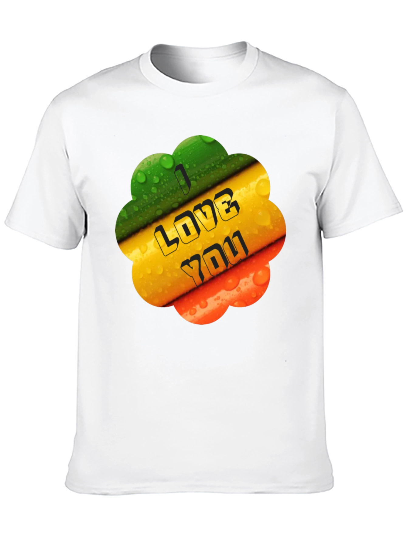 Black I Love You Graphic Tee - Bold Black T-Shirt view 10