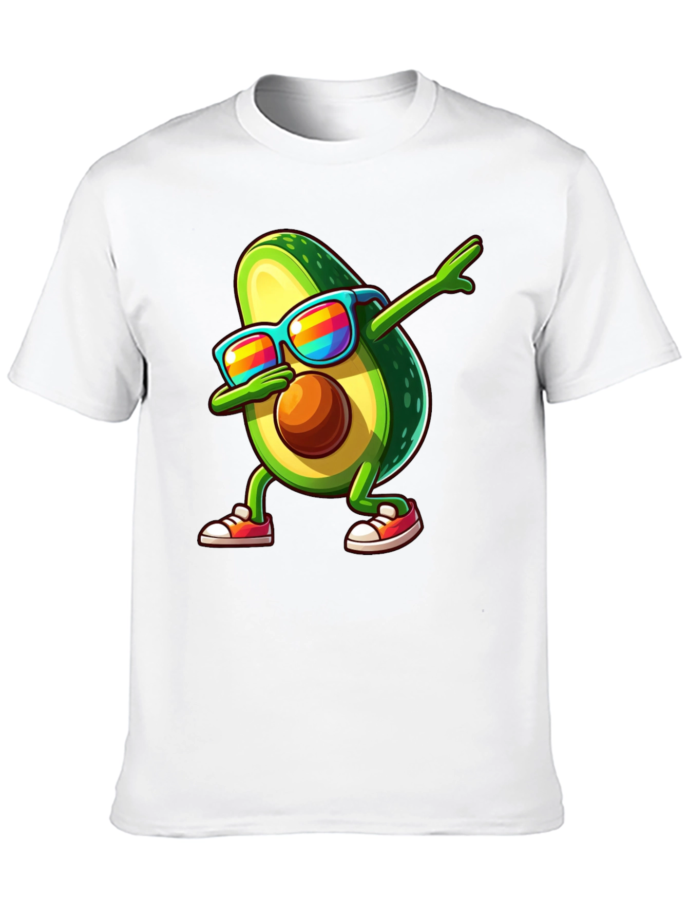 Black Dabbing Avocado T-Shirt view 10