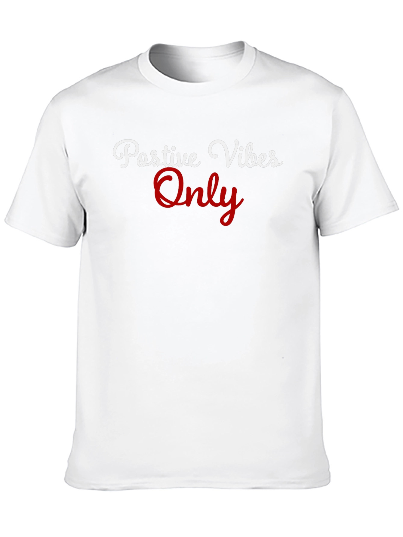 Black Positive Vibes Only Graphic T-Shirt view 10