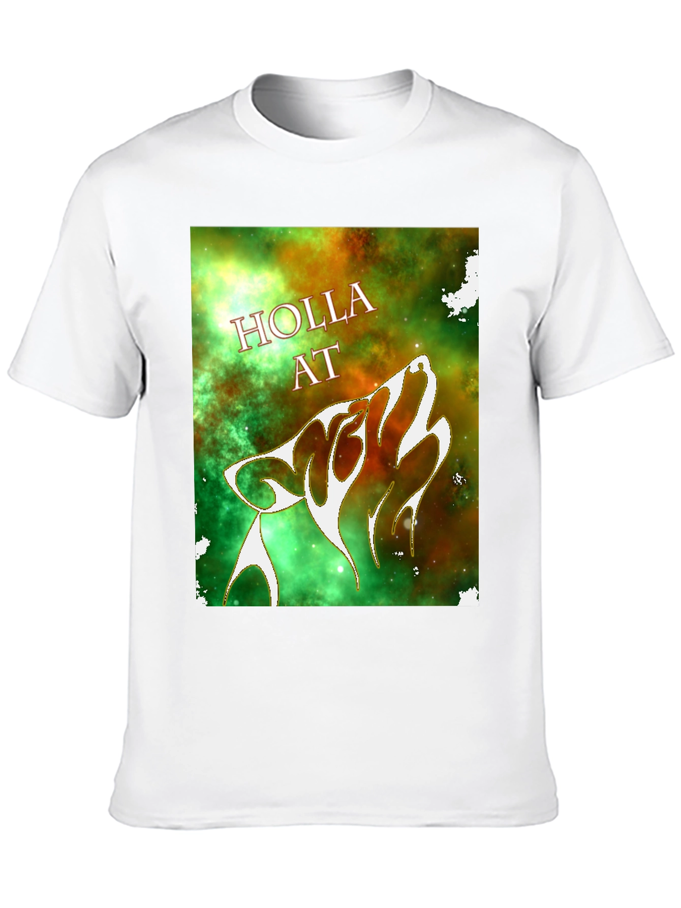 Black Holla At Wolf Graphic T-Shirt - Black view 10