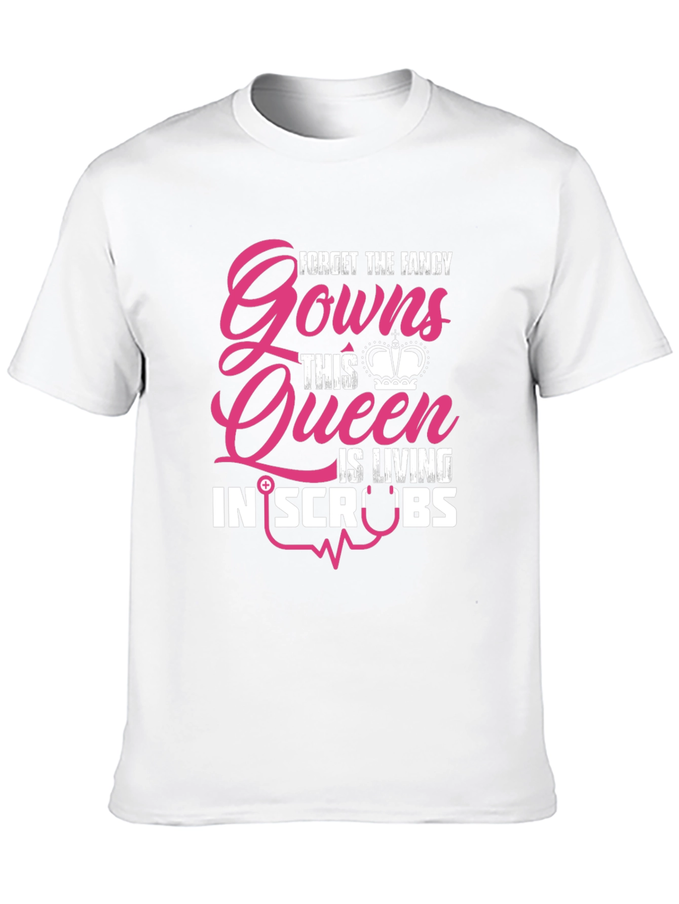 Black Queen Living in Scrubs Graphic T-Shirt view 10