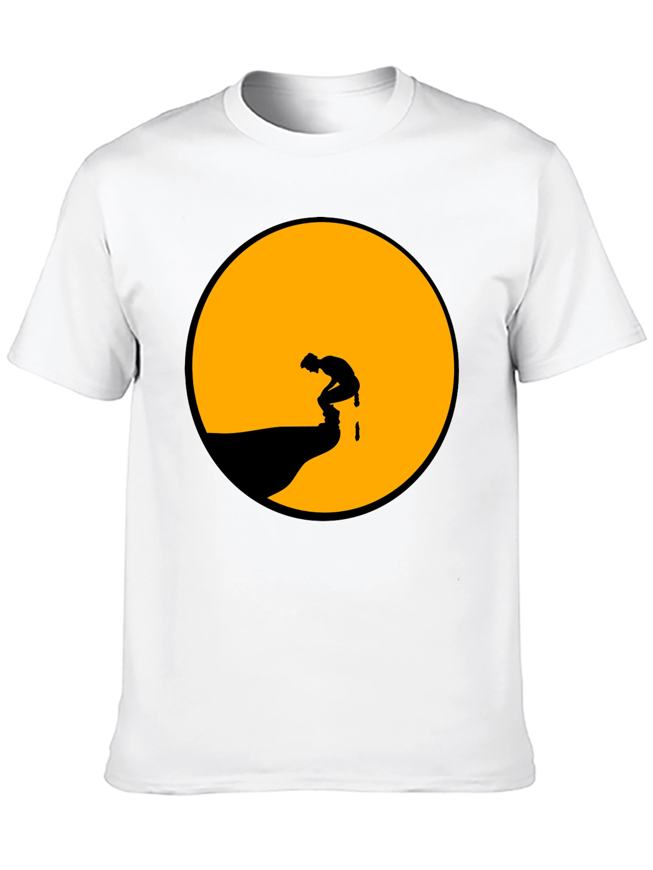 Black Silhouette Mooning T-Shirt - Graphic Tee view 10