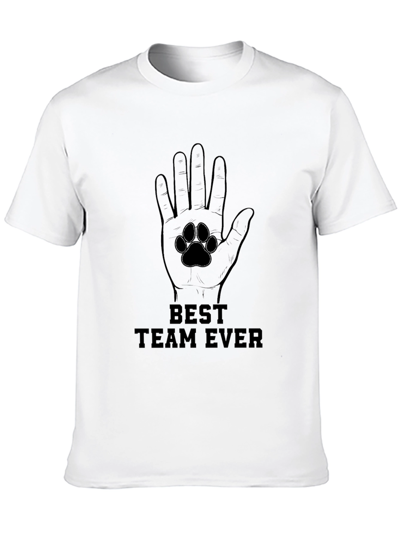 Black Best Team Ever Graphic T-Shirt view 10