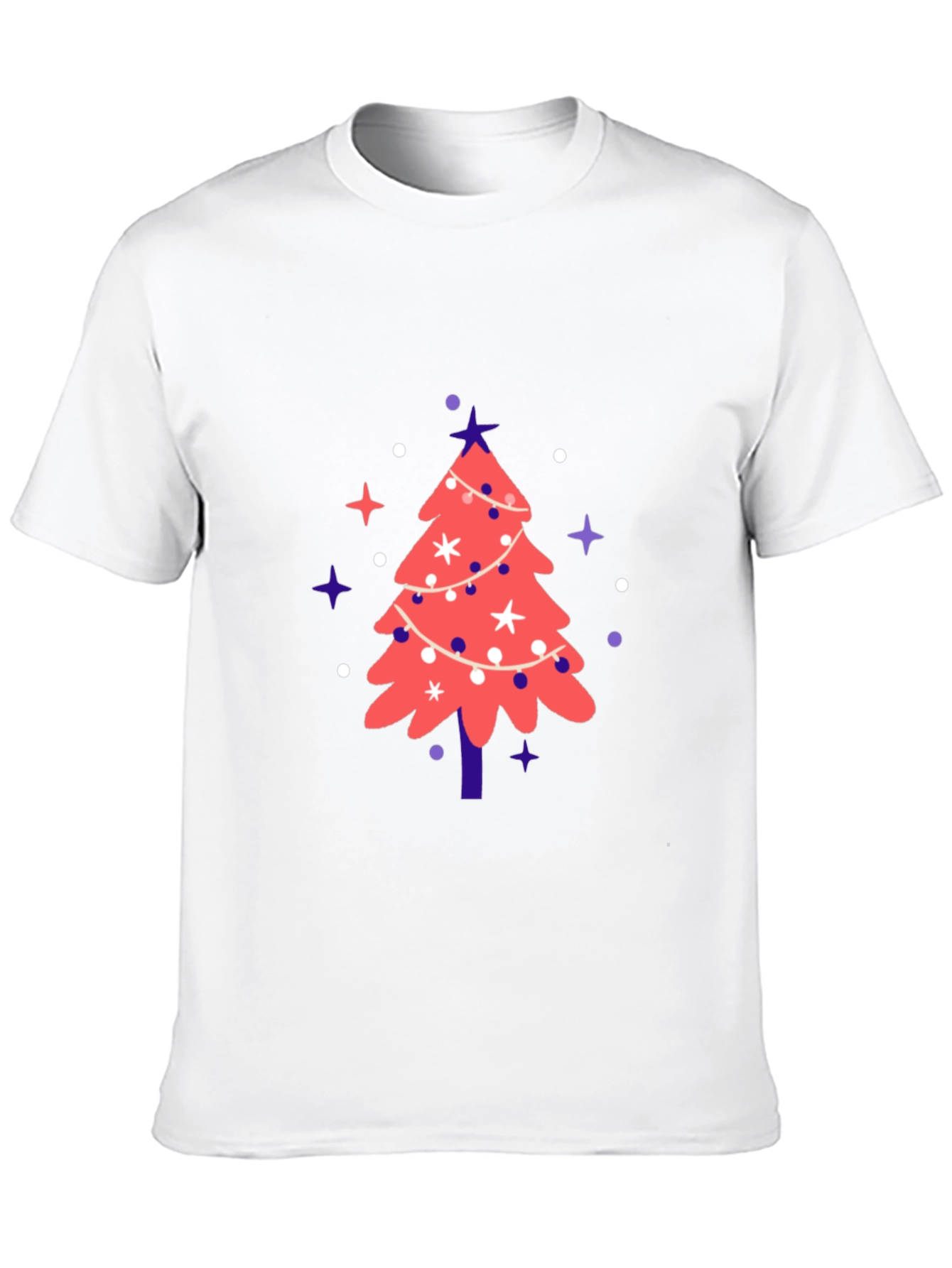 Black Festive Christmas Tree Graphic Tee view 10