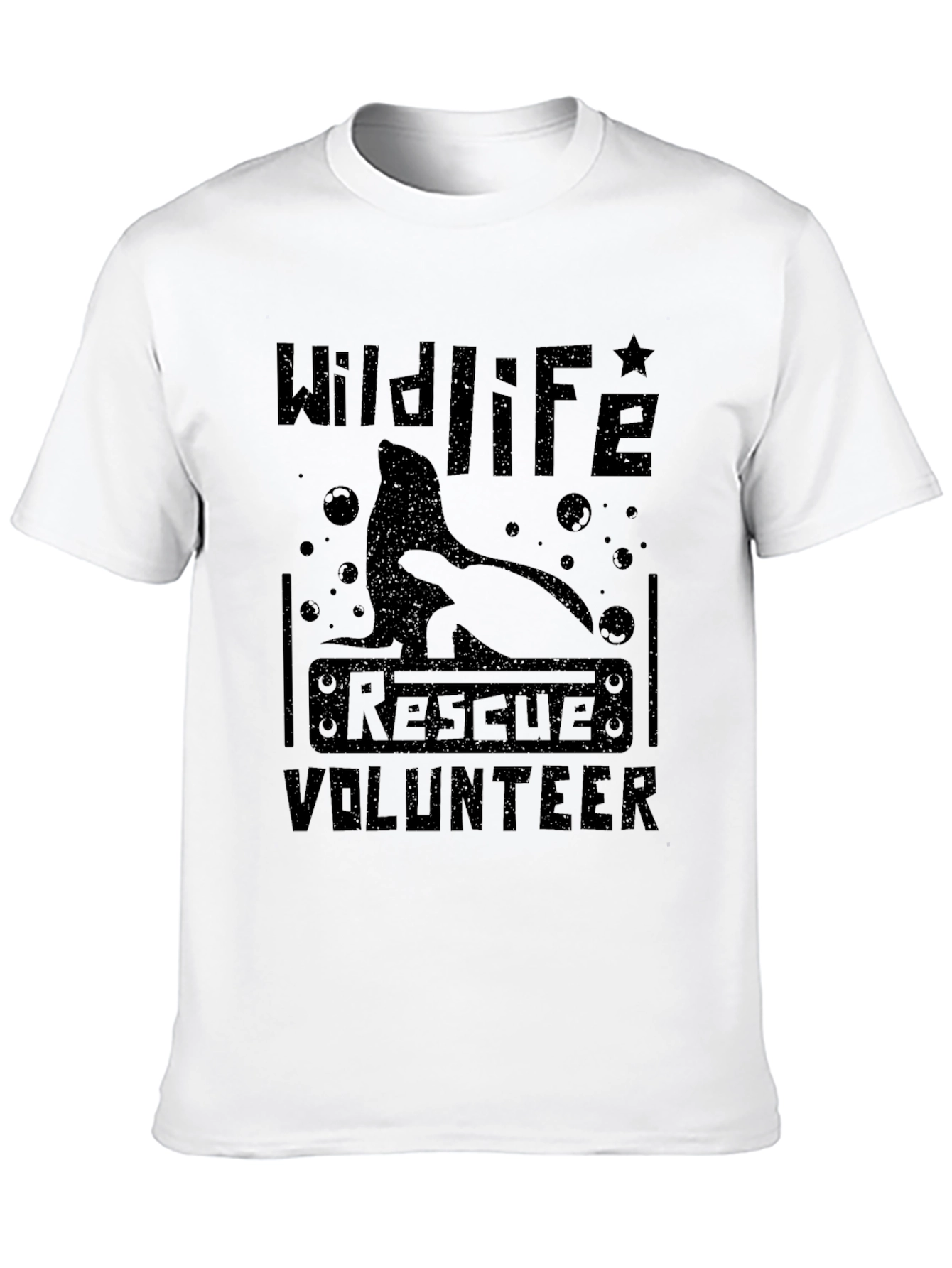 Wildlife Rescue Volunteer Black T-Shirt - 10
