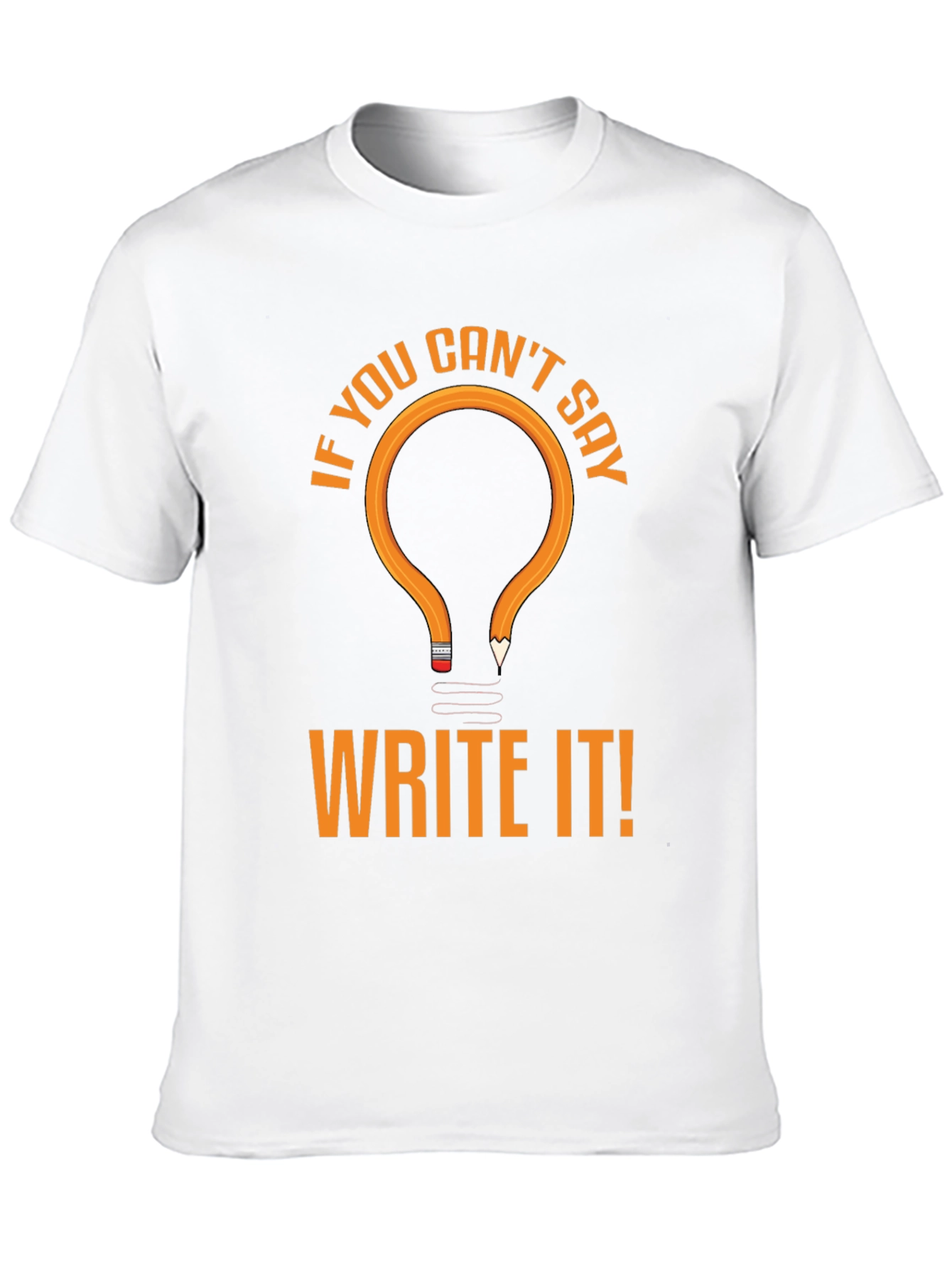 Black Write It! Novelty Graphic Tee - Black Cotton T-Shirt view 10