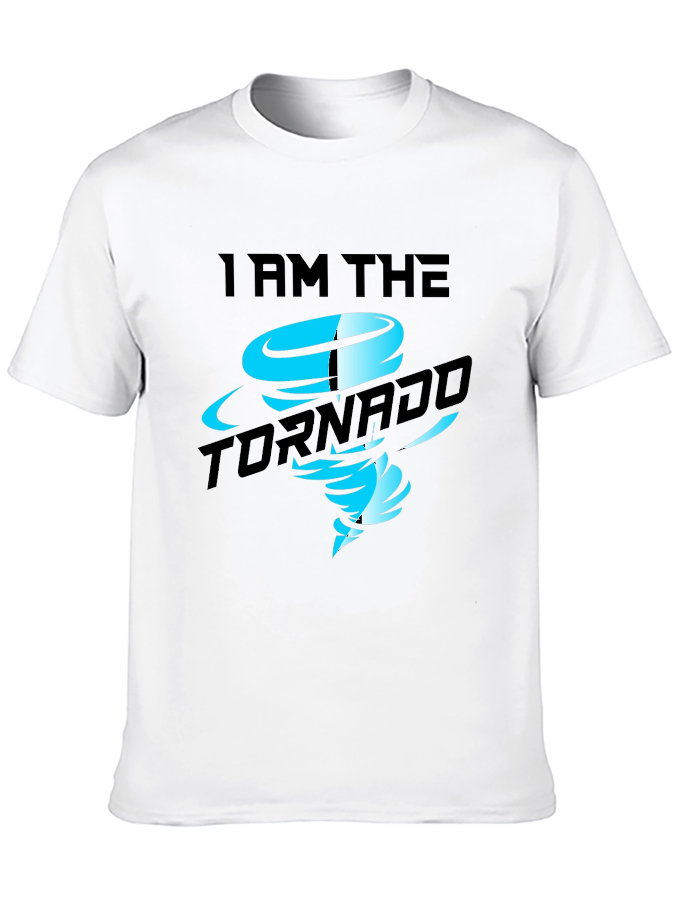 Black I am the Tornado Graphic Print Black T-Shirt view 10