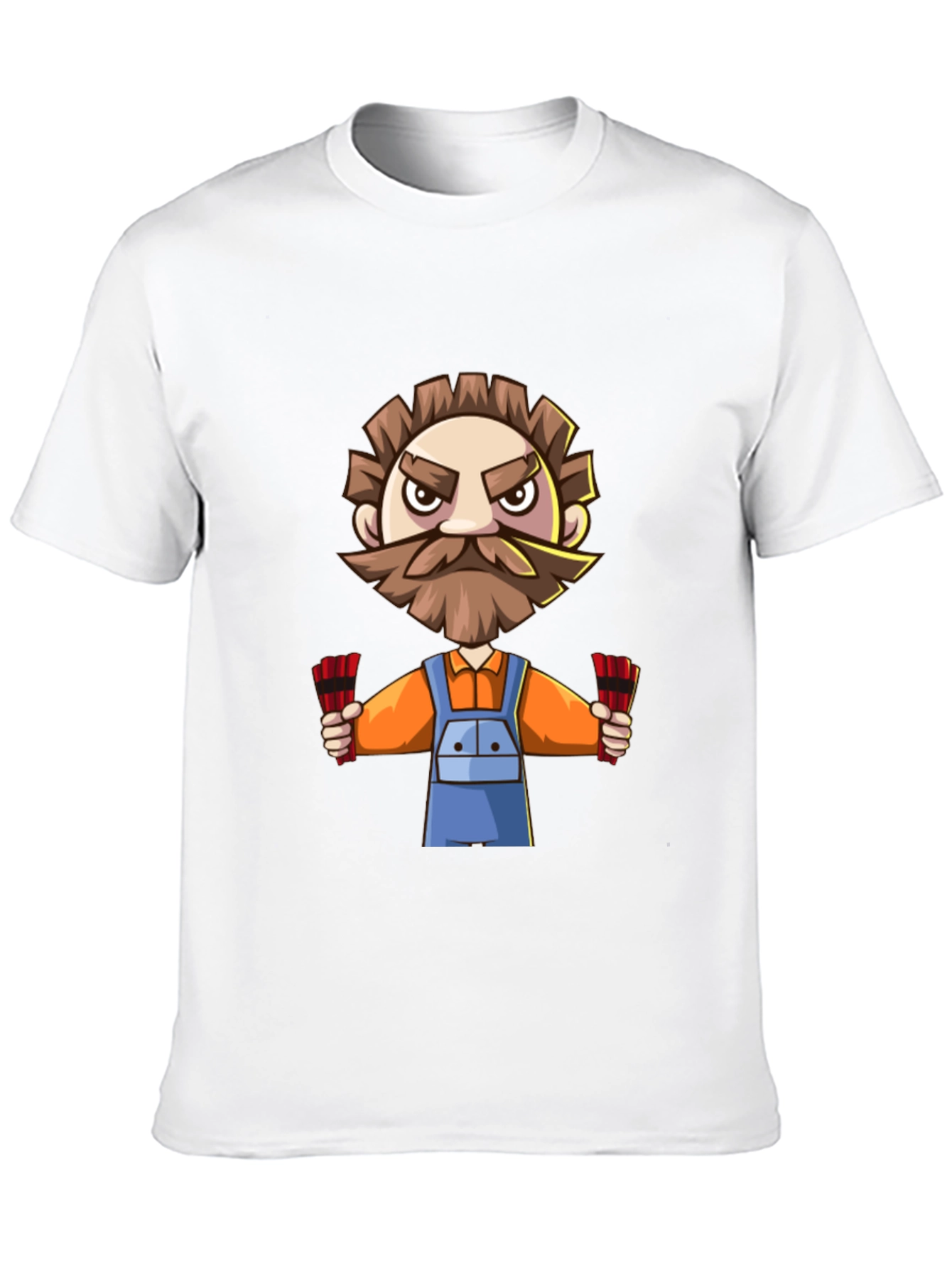 Black Cartoon Miner T-Shirt view 10