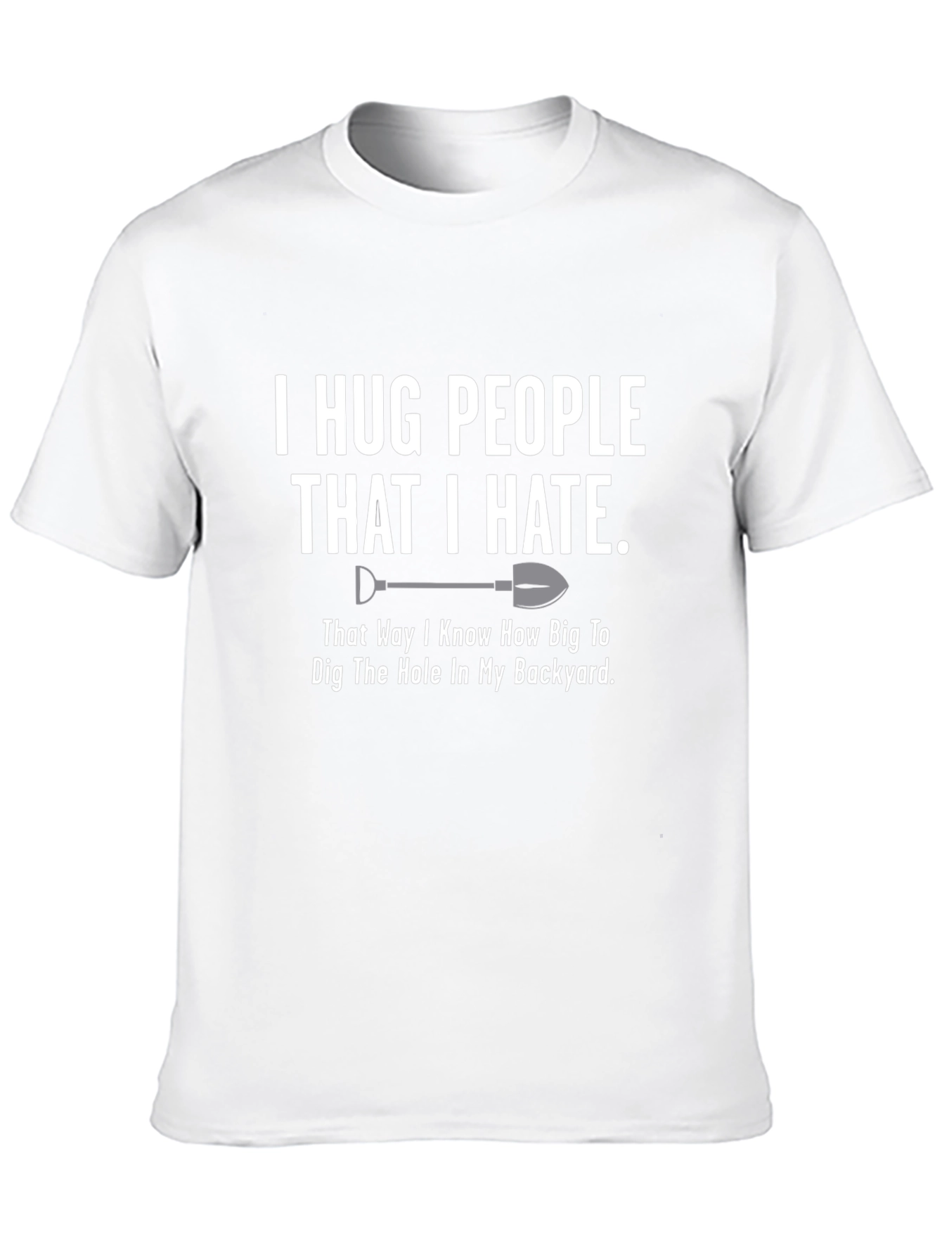 Black I Hug People I Hate Graphic T-Shirt view 10