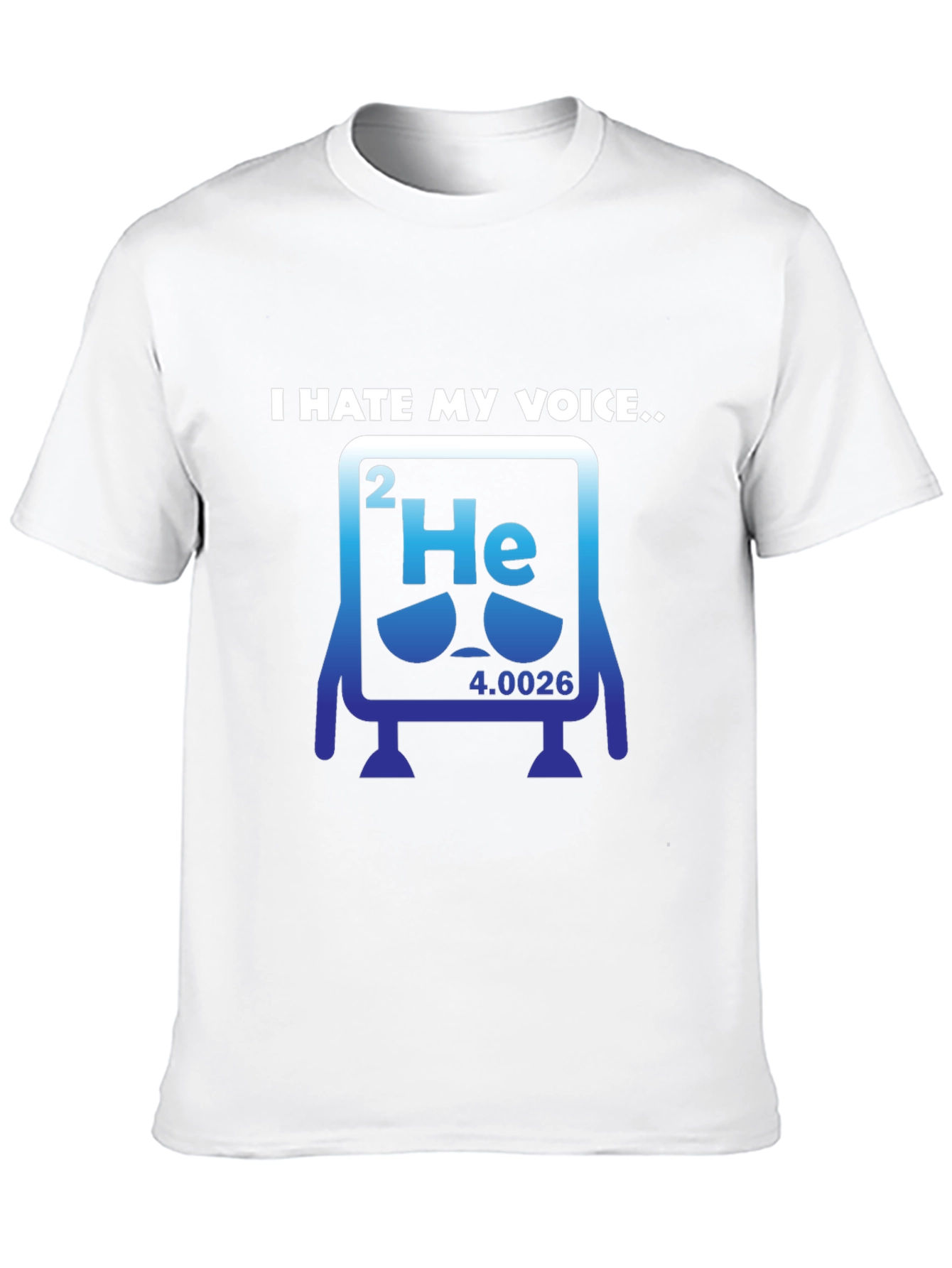 Black I Hate My Voice Helium Periodic Table Funny T-Shirt view 10