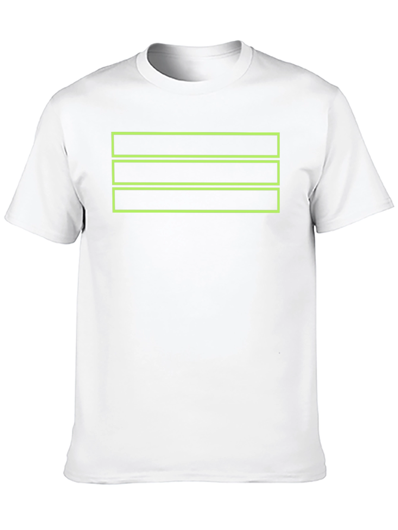 Black Black Tee with Green Box Design view 10