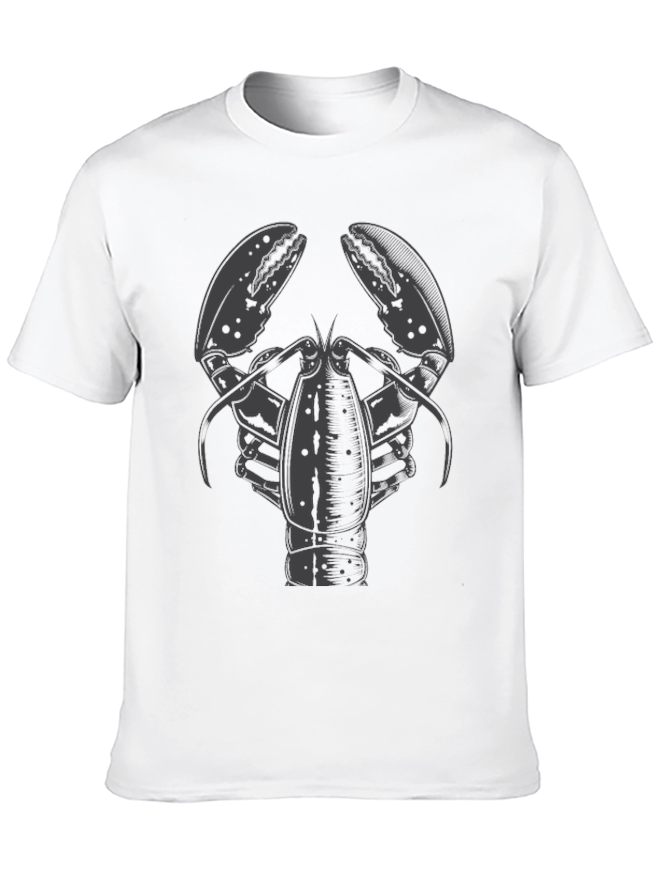 Black Lobster Graphic T-Shirt - Black Cotton Tee view 10