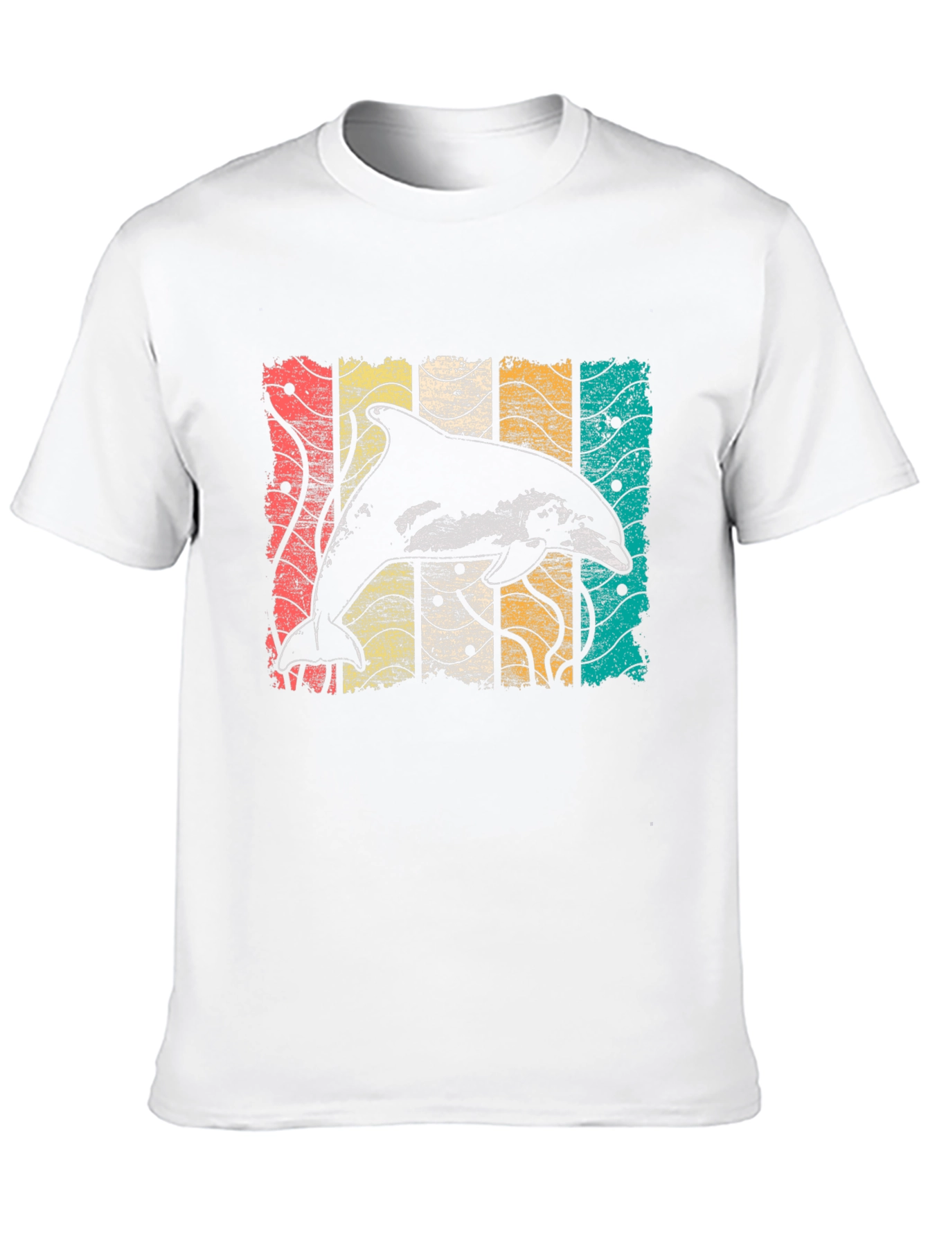 Black Retro Dolphin T-Shirt - Vintage Style Graphic Tee view 10
