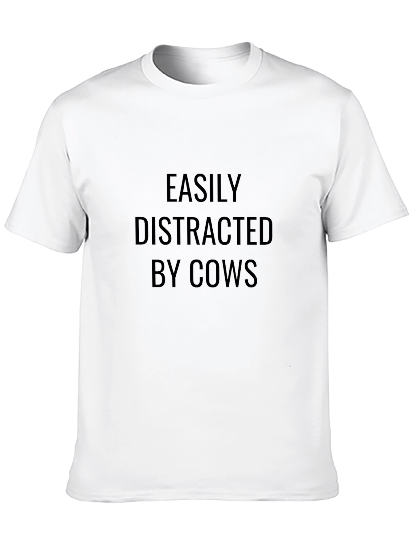 Black Easily Distracted By Cows Graphic T-Shirt view 10