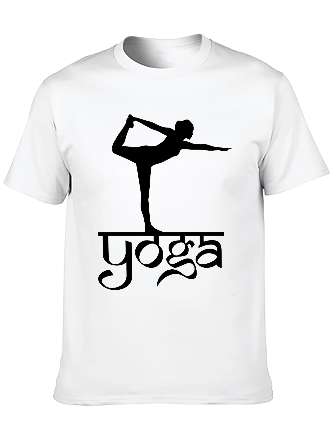 Black Yoga Pose Black T-Shirt for Men view 10