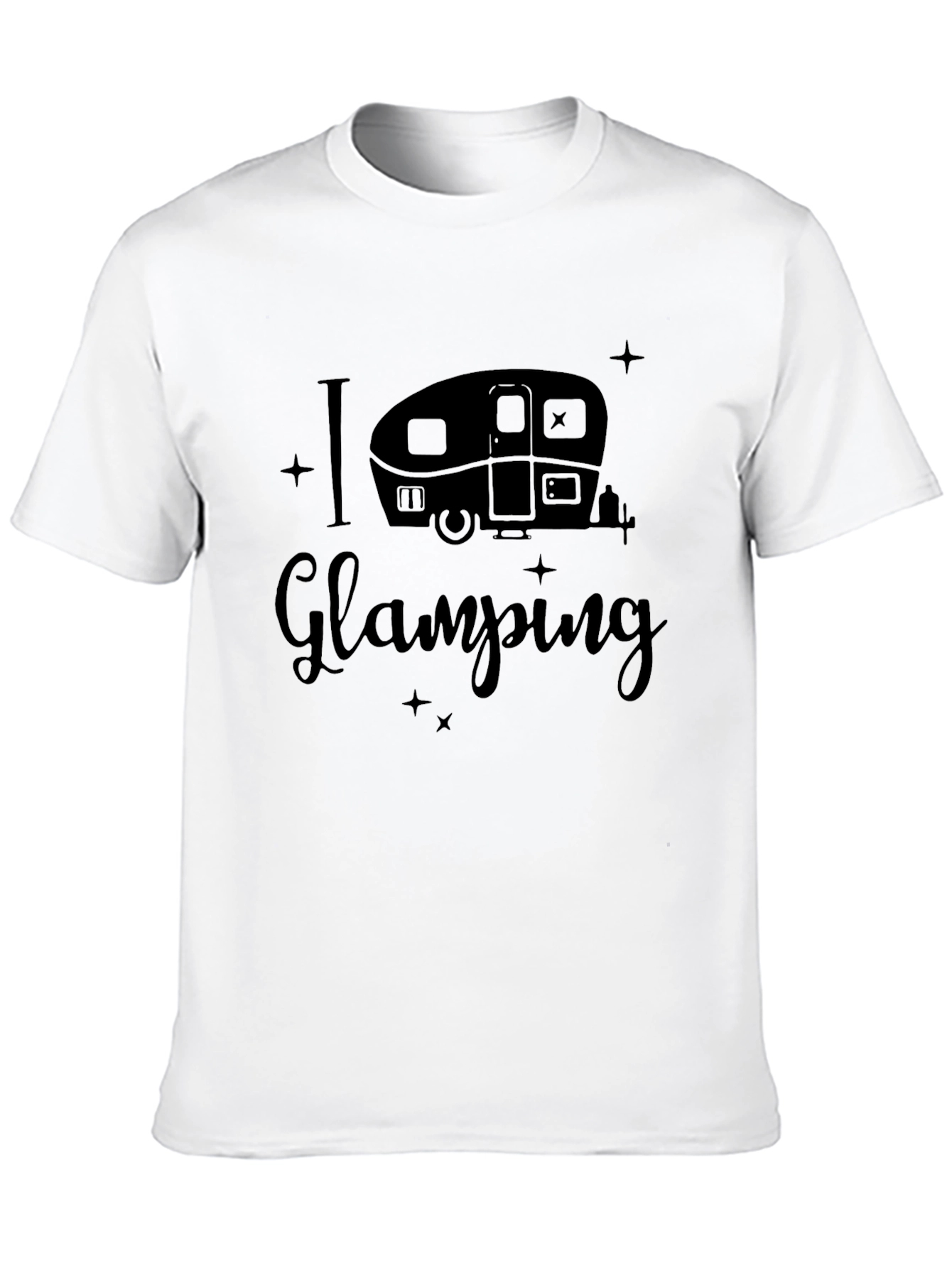 Black I Heart Glamping Black T-Shirt view 10