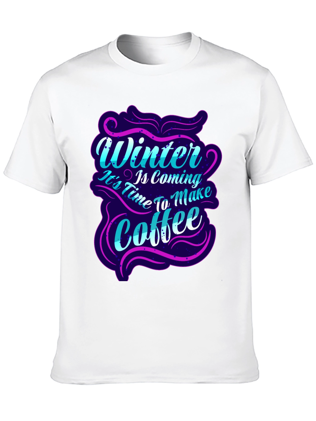 Black Winter Coffee T-Shirt - Festive Holiday Wear view 10