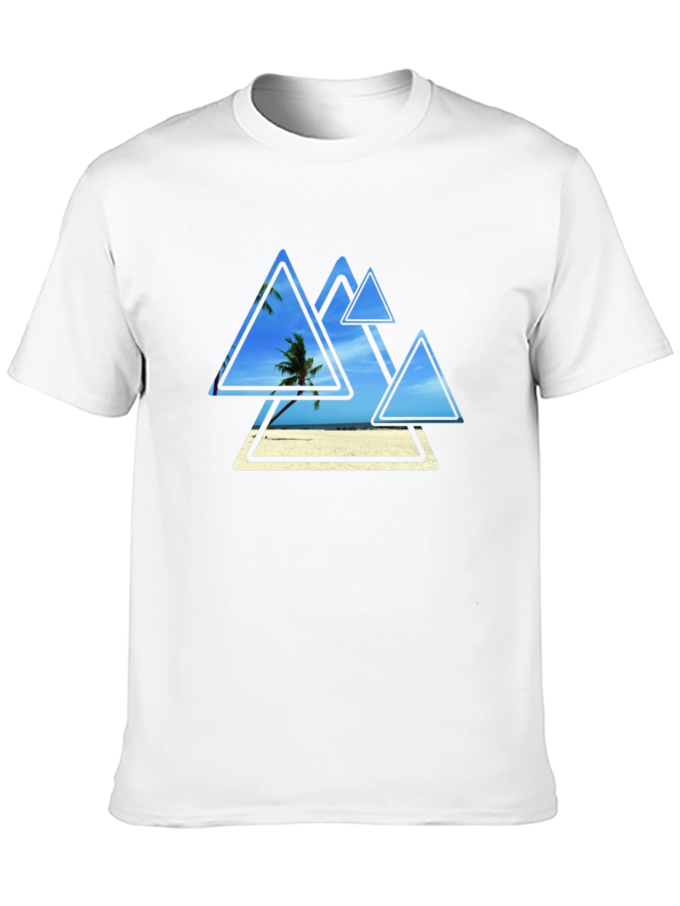 Black Tropical Triangle T-Shirt view 10