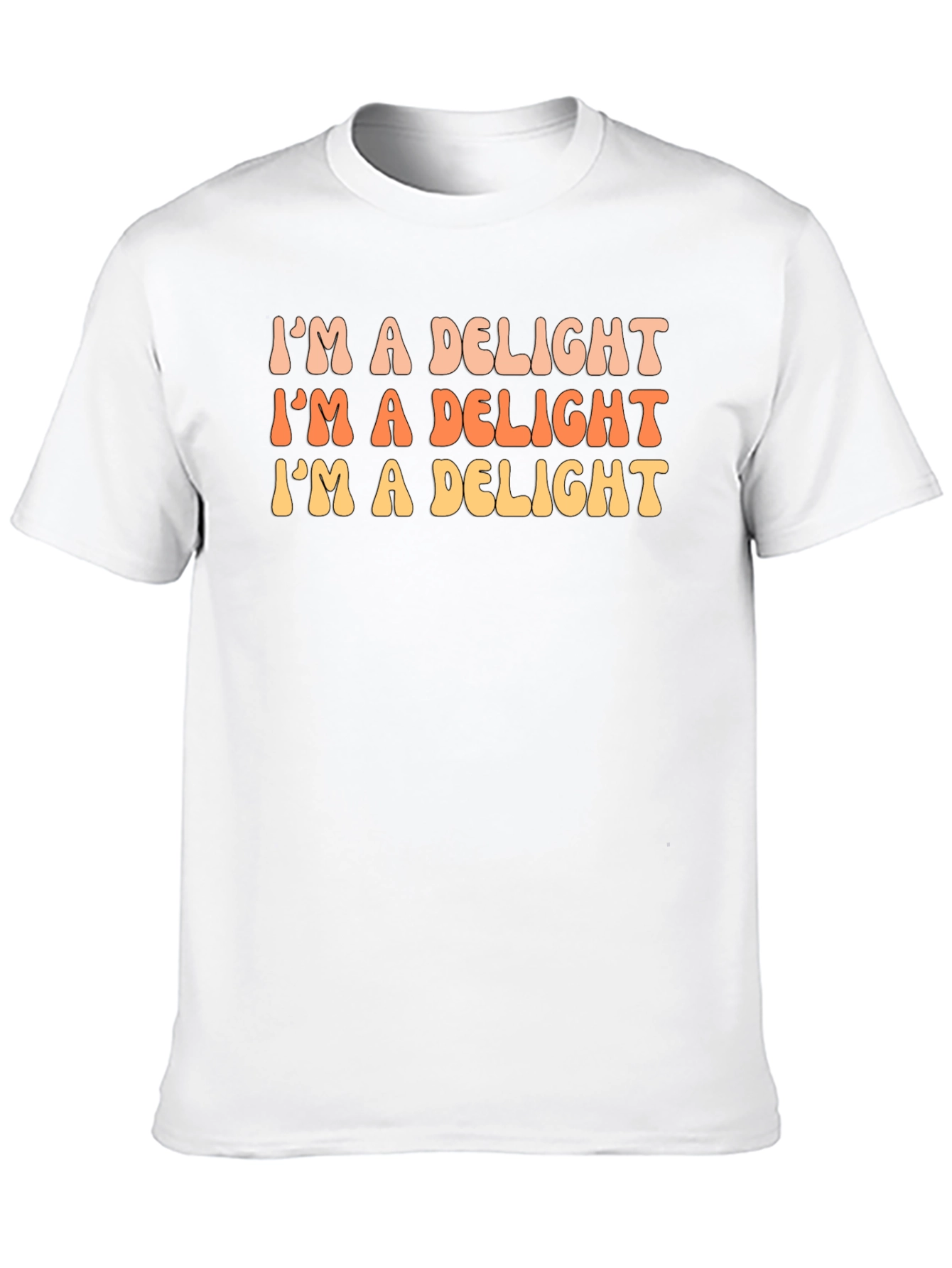 Black I'm A Delight Graphic Tee - Retro Style T-Shirt view 10