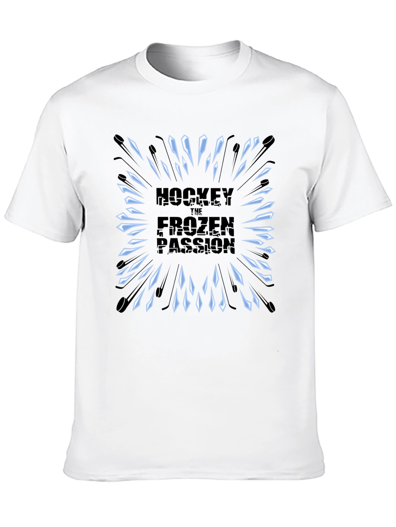 Black Hockey Frozen Passion Graphic T-Shirt view 10