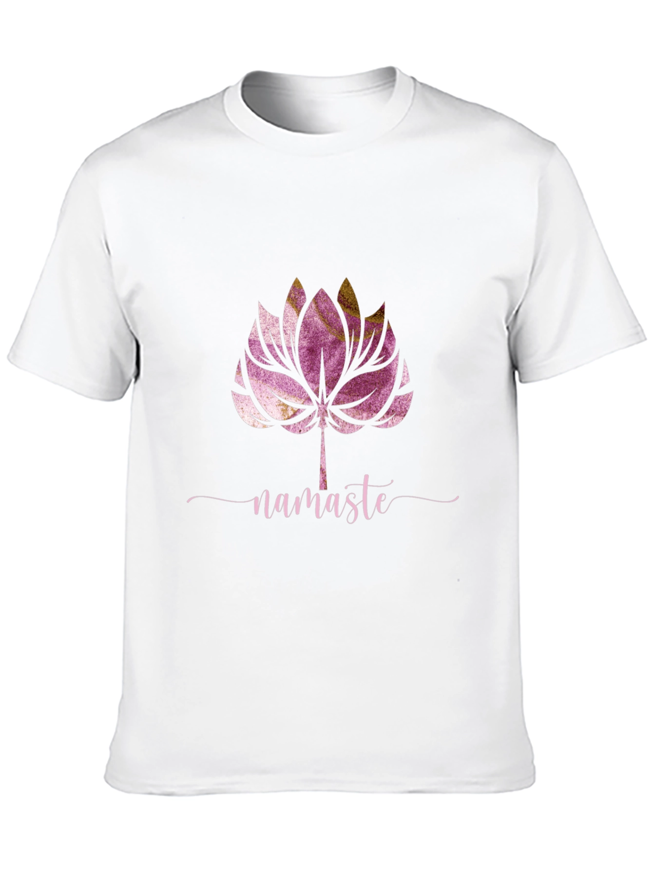 Black Namaste Lotus Graphic Tee - Yoga Inspired Design view 10