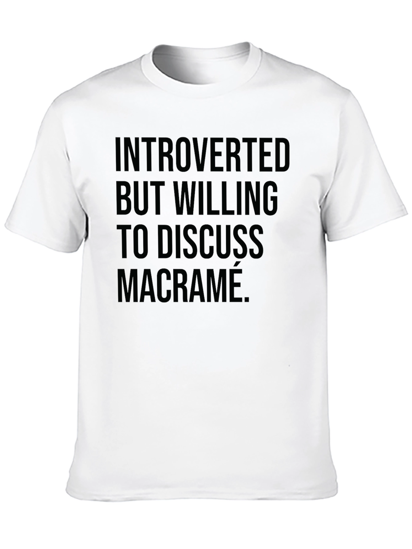 Black Introverted Macrame T-Shirt - Funny Statement Tee view 10