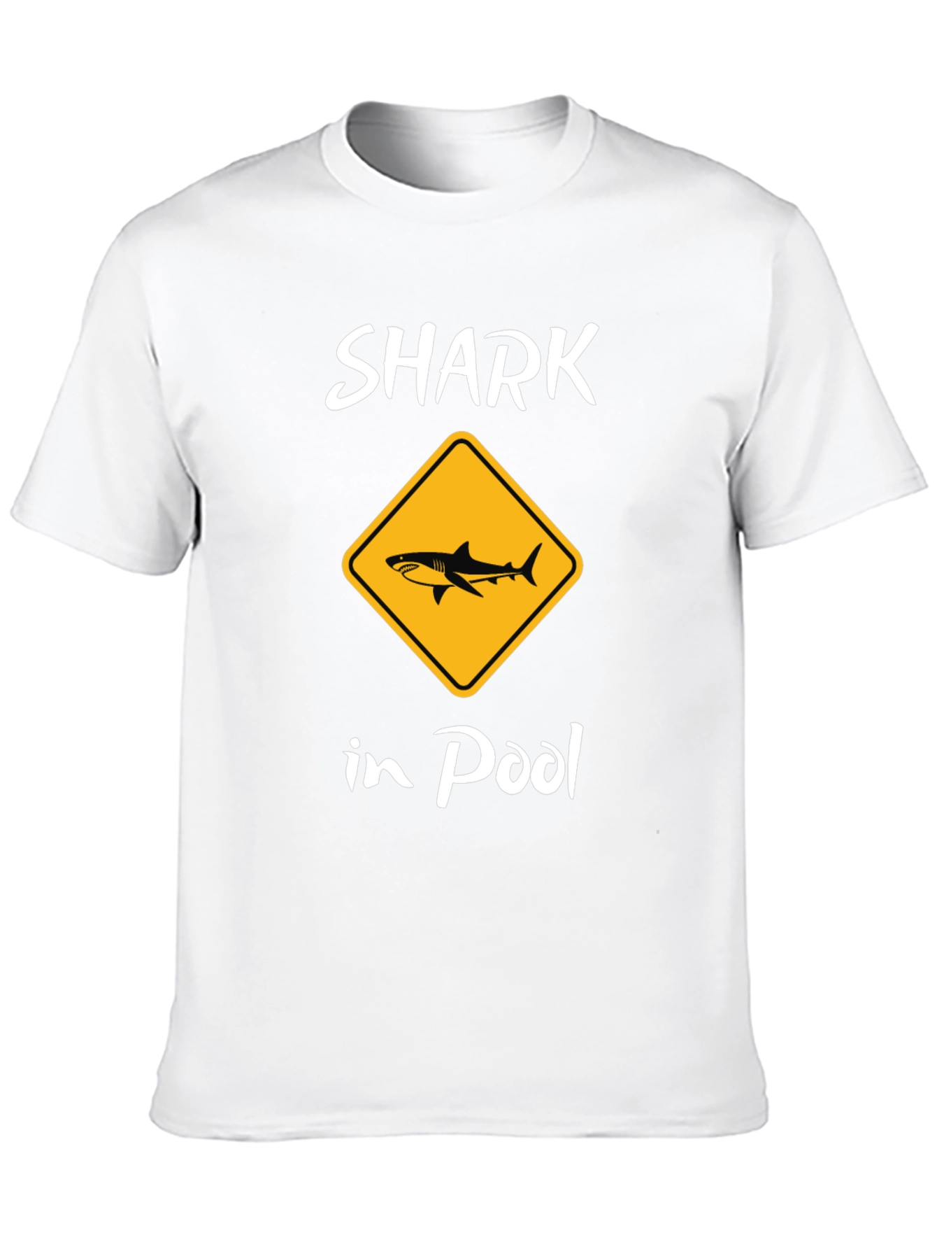Black Shark in Pool Black Graphic T-Shirt view 10