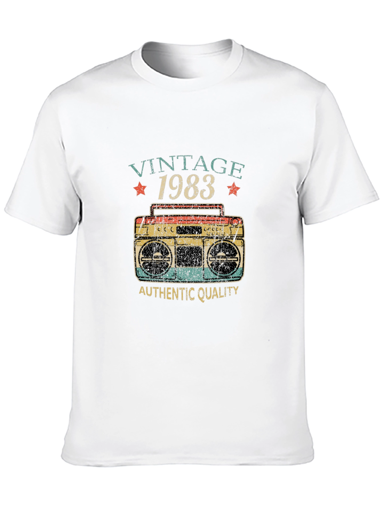 Black Vintage 1983 Boombox Graphic T-Shirt view 10