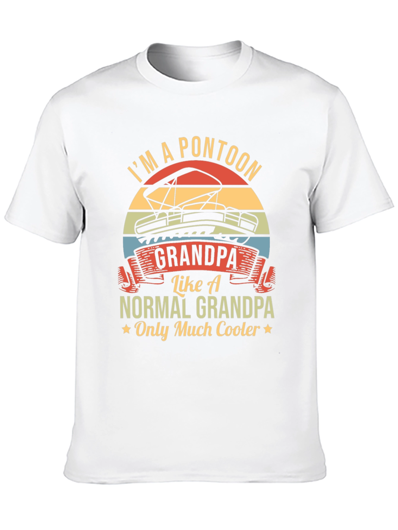 Black I'm A Pontoon Grandpa T-Shirt view 10