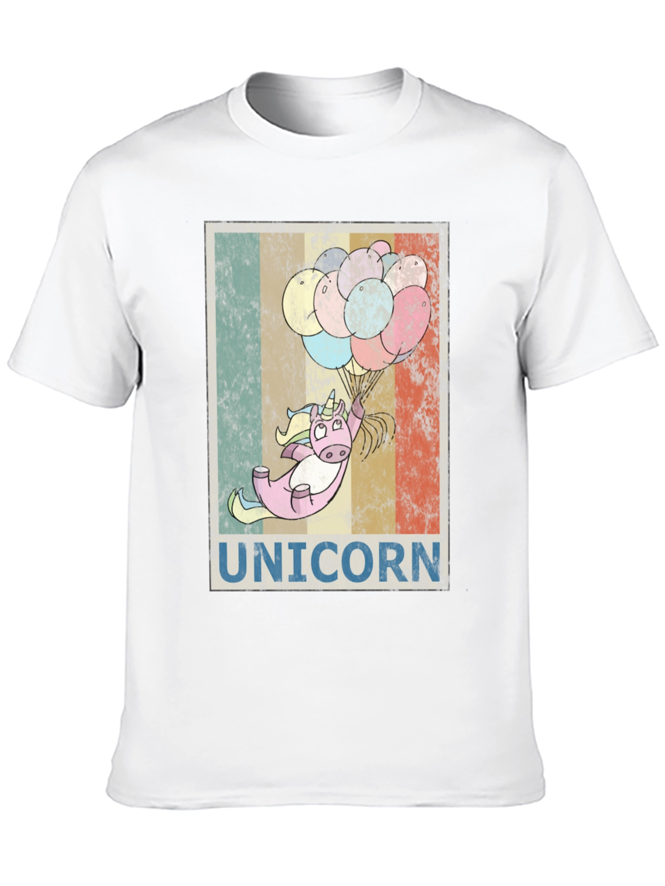 Black Unicorn Balloons Graphic Tee - Black Cotton Blend view 10